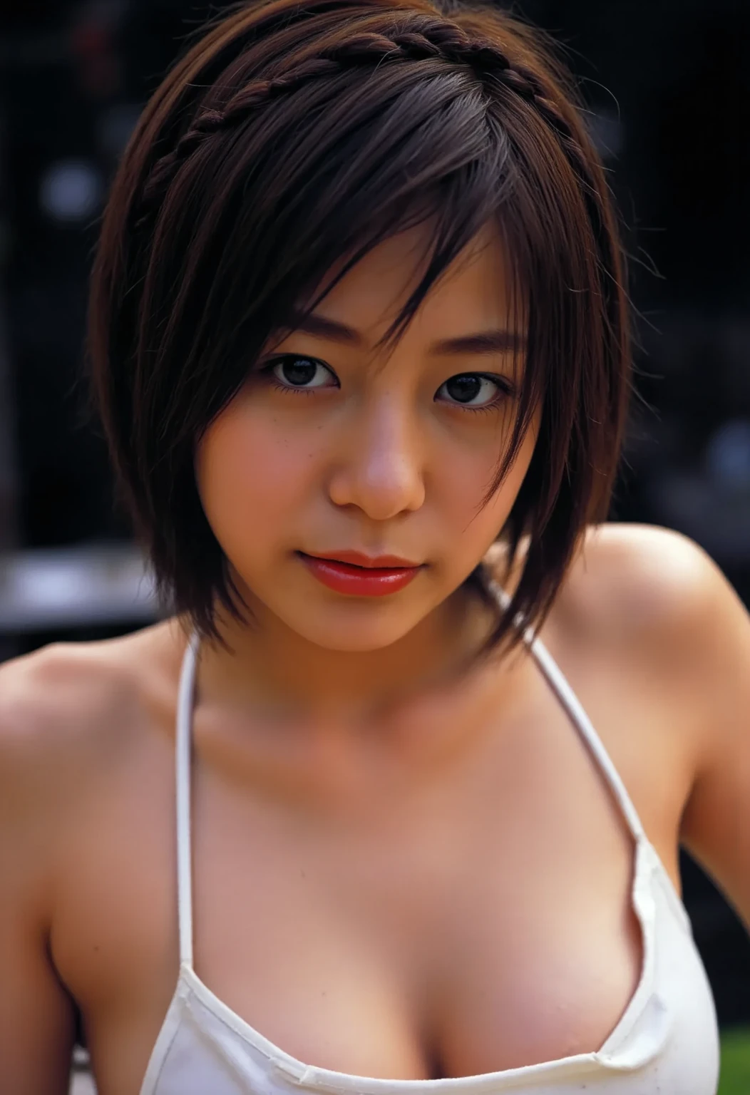 ((Beautiful areola and nipples)),(((美しく高品質なtopless))),((Beautiful sweat around the chest)),((Large and high quality breasts)),((2Two well-balanced breasts)),Attractive,Beautiful Skin,(F cup bust),topless,Asian Woman, Ayaka, Young and sexy gravure idol, realistic sensual gravure idol, Realistic young gravure idol, Young and cute gravure idol, For whom?, Japanese Model,