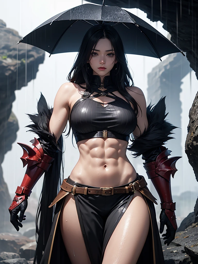 Para criar a imagem de uma mulher morena clara no estilo de personagem gamer de Free Fire, you can start with the athletic and dynamic body structure typical of the characters in this universe. Ela deve ter uma postura confiante e determinada, como se estivesse pronta para a batalha.
Starting with the face, os olhos vermelhos podem transmitir uma aura de intensidade e poder, while the dragon tattoo on the left side of the face adds a mysterious and exotic element. Os cabelos longos e pretos podem ser estilizados de forma a parecerem fluidos e em movimento, perhaps with some highlighted highlights to add depth to the image.
The dark green fisherman-style hat should be positioned in a way that adds a unique touch to the character's look., talvez inclinado para o lado ou com uma aba ligeiramente levantada. This can also help frame the face and highlight red eyes..
Para a roupa, um top preto e vermelho com o texto "Keron FF" adds an element of identification with the game universe. Make sure the top is form-fitting to highlight the character's athletic shape.. Chest and arm tattoos can follow a dragon theme or game-related elements, as weapons or symbols of power.
Regarding the character's pose, you might consider positioning her in a combat pose, with one hand holding a weapon characteristic of the game and the other in a defensive position or ready to attack. This would add dynamism to the image and reinforce the idea that it is ready to spring into action at any moment..
Por fim, lembre-se de adicionar detalhes ao ambiente ao redor da personagem, como elementos do jogo Free Fire, como fogo, wreckage, or even other characters in the background, para criar uma cena mais imersiva e contextualizada.