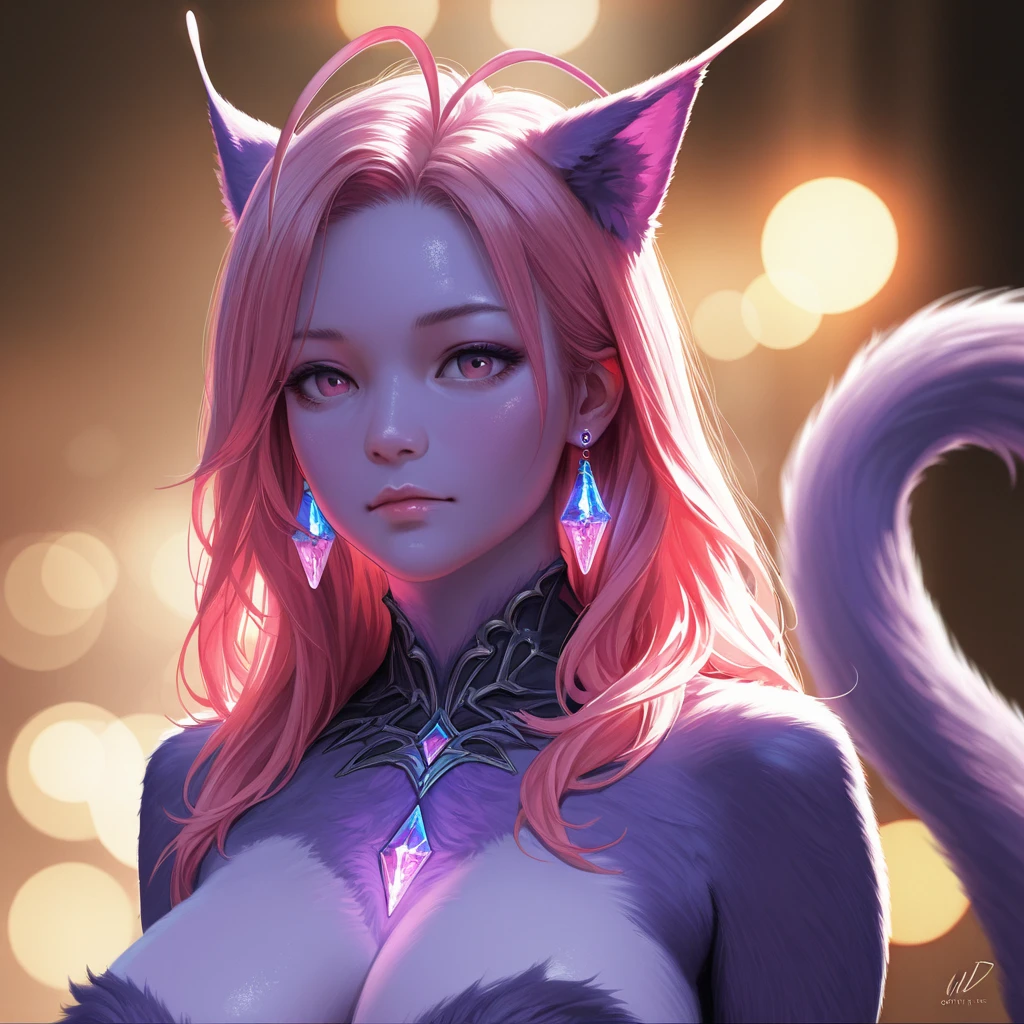 high quality fingers, normal hands, detailed fingers,masterpiece, (realistic, photo-realistic:1.37), (22 years old woman), (ahri from league of legends), medium breast, small waist, blue eyes, beautiful face, perfect illumination, beautiful detailed eyes,looking at viewer, stunningly beautiful woman, detailed hairstyle, detailed background,shorts, detailed fantasy background, (sweat:1) --auto --s2