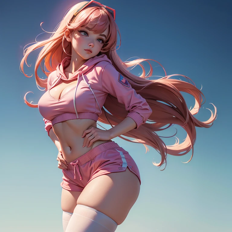 Nami from One Piece. Wearing a super mini skirt,Anime girl with headphones and a pink handbag posing for a photo, Smooth anime CG art, Sleek digital concept art, Photorealistic anime girl rendering, 8k high quality detailed art, deviantart artstation cgscosiety, Enchanting anime girl, Trending on cgstation, Fan Art Best Art Station, ArtStation Masterpiece, detailed Digital anime art, Style Art Germ, Digital anime art