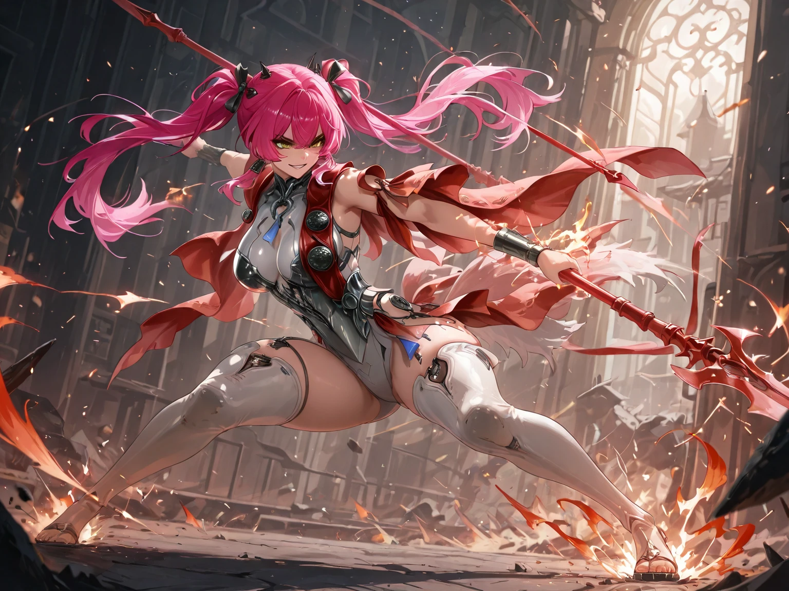 Pink Demon,full body,1 person