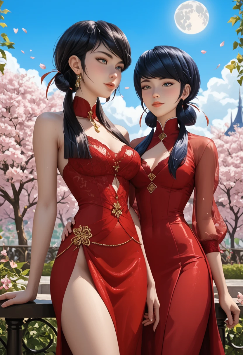 Mai Shiranui, ultra-realistic 8k CG, beautfull woman, perfectbody, divine beauty, long hair, Eyes seductive, make-up, medium breasts, oriental costumes, chanel short dress, legs showing, posing for a professional photograph