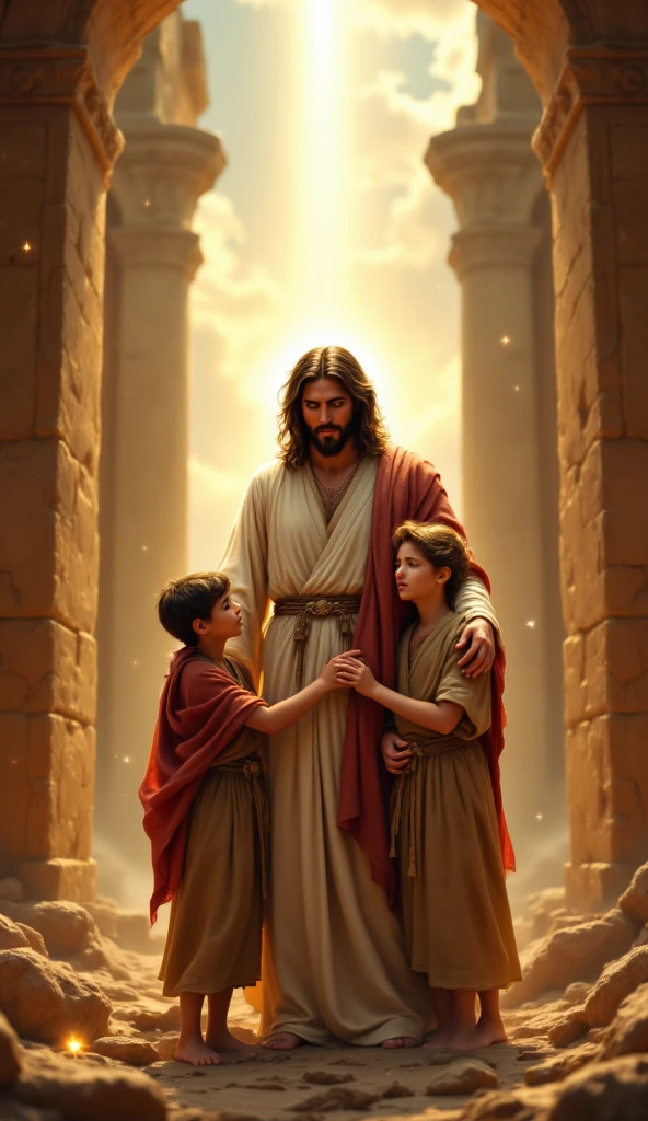 Create pixar animated style characters of Jesus Christ with his robe ,Zeus of Greek mythology, Ramayana of Hinduism,and a character from indigenous mythology man Create them on the same sheet but each character is different but stands out