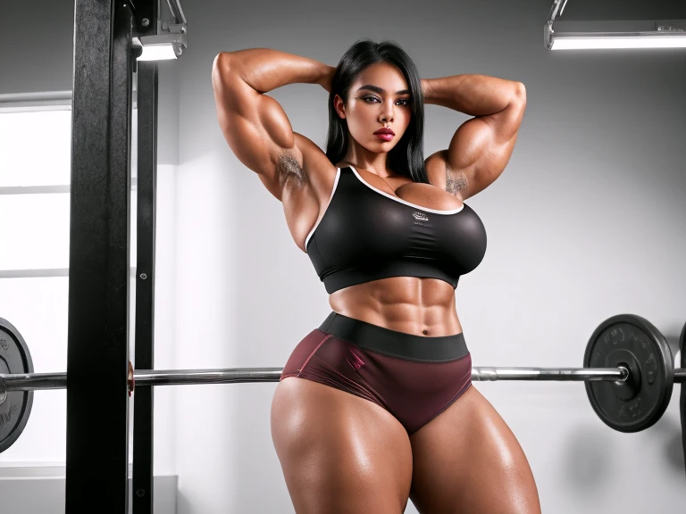 42 years Old, Sugar Mama, Beauty Peruvian MILF, ((Busty Bodybuilder)), ((Sensual Lips)), (wet white Skin), ((Droopiest Massive Large : 1.4)), Lingerie, Polish Nail and face, Full body, ((Curvy Body)), Breast about To burst out, Realistic Detailed Perfect abs, at Gym Place, Dark light, at Night time