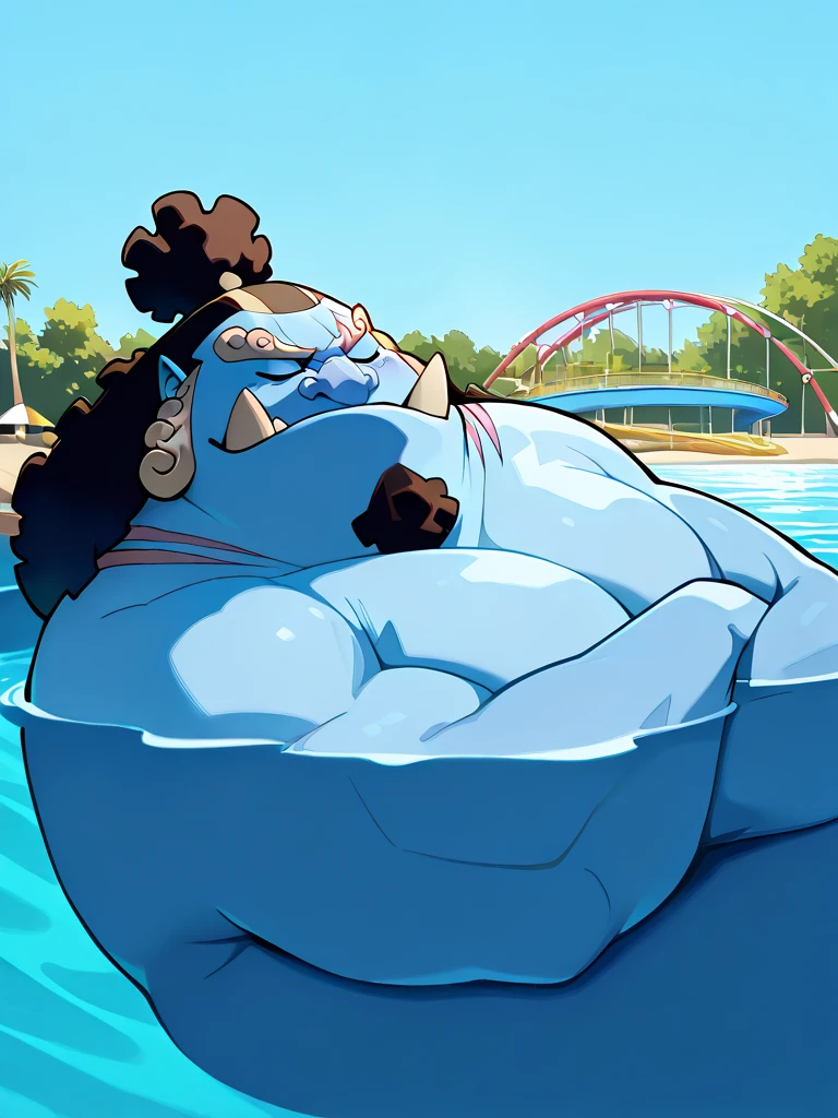 Fat icebear elephant big belly and large body and his big chunky body wearing sunglasses and hes butt is big