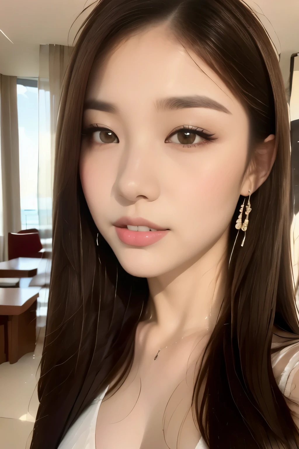((highest quality, 8k, masterpiece :1.3)), One Girl, close, Look up,close your eyes,Red lipstick,Dark lipstick:1.2,Beautiful woman, Big Breasts:1.3,Light purple long dress,Highly detailed face, fine grain, double eyelid, Blur the background, outside, sunny,cherry blossoms, spring, nature,amusement park, (Maximum resolution: 1.4), (Ultra high definition: 1.2), Cinematic Light, (Detailed eyesと肌), (Detailed facial features), 8k resolution, Perfect Style, Beautiful expression、Highly detailed faceと肌の質感、Detailed eyes、double eyelid、((Pure white skin:1.2)),Glossy Lips:1.2、Detailed lips,Wet lips,((Full Body Shot:1.2)),(Straight Hairstyles、Light brown hair)、One-length long hair、175cm,From above
