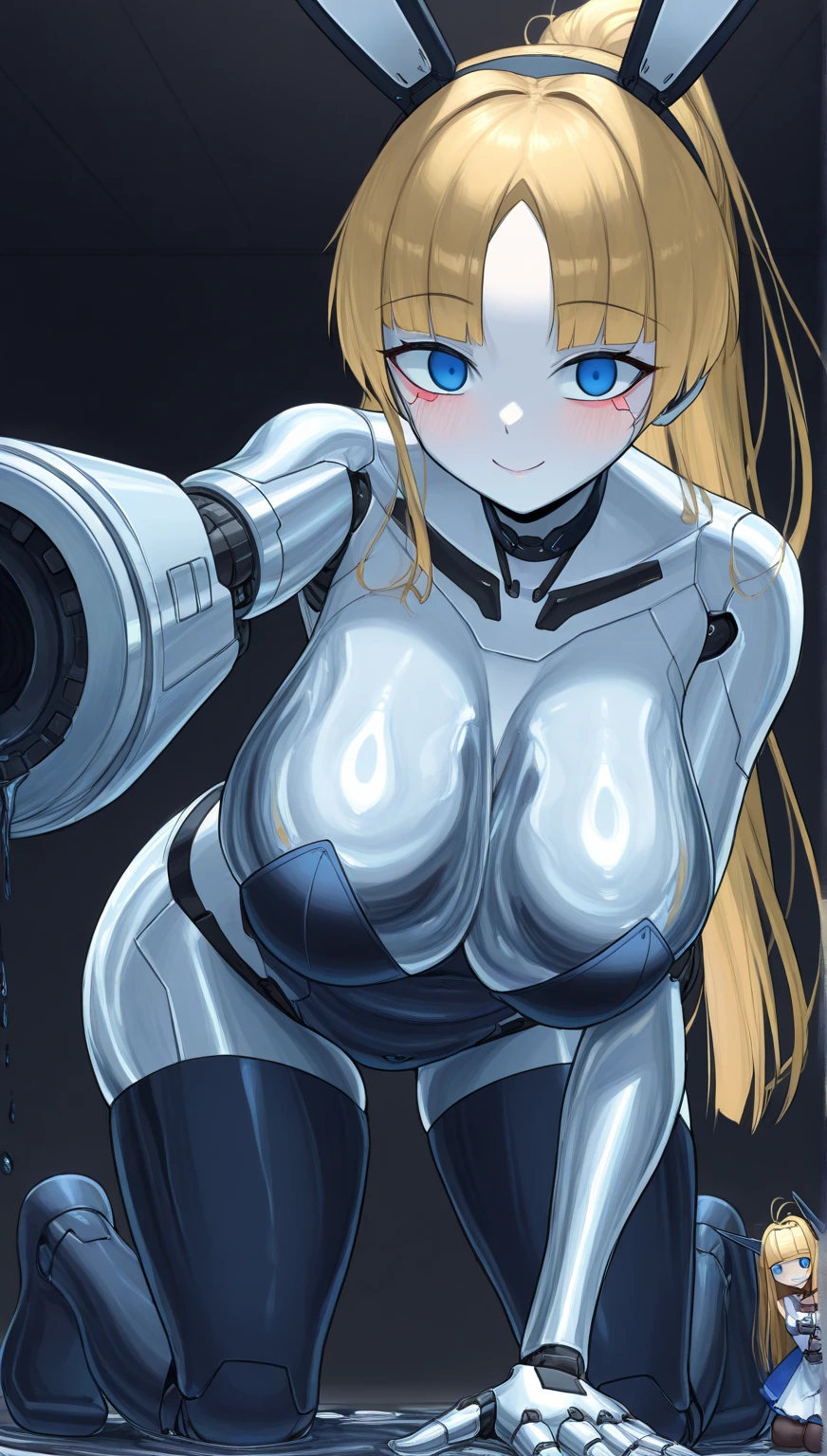 3D grey default Blender environment, default cube in grid line interface, 3d graphic shape, wireframe texture, emissive surface texture, opacity clear, see through, understandimg, hard surface concepting of futuristic punk, environment scene, made with ink filter, in the shape of a woman, buxom breasts, oversized breasts, bigger breasted, BIG BIGONZOS, big massive mommy milkers, Haydee, Housewife, secret agent on the hunt, learning AI, big giant booty, age: mod 30’s, structured jaw like, beautiful face, elegant white woman, blonde hair, blue eyes, machine, sex machine, robot housewife, soldier war machine, designated breeder machine, inflatable breasts, age: 30’s mid, extremely huge breasts