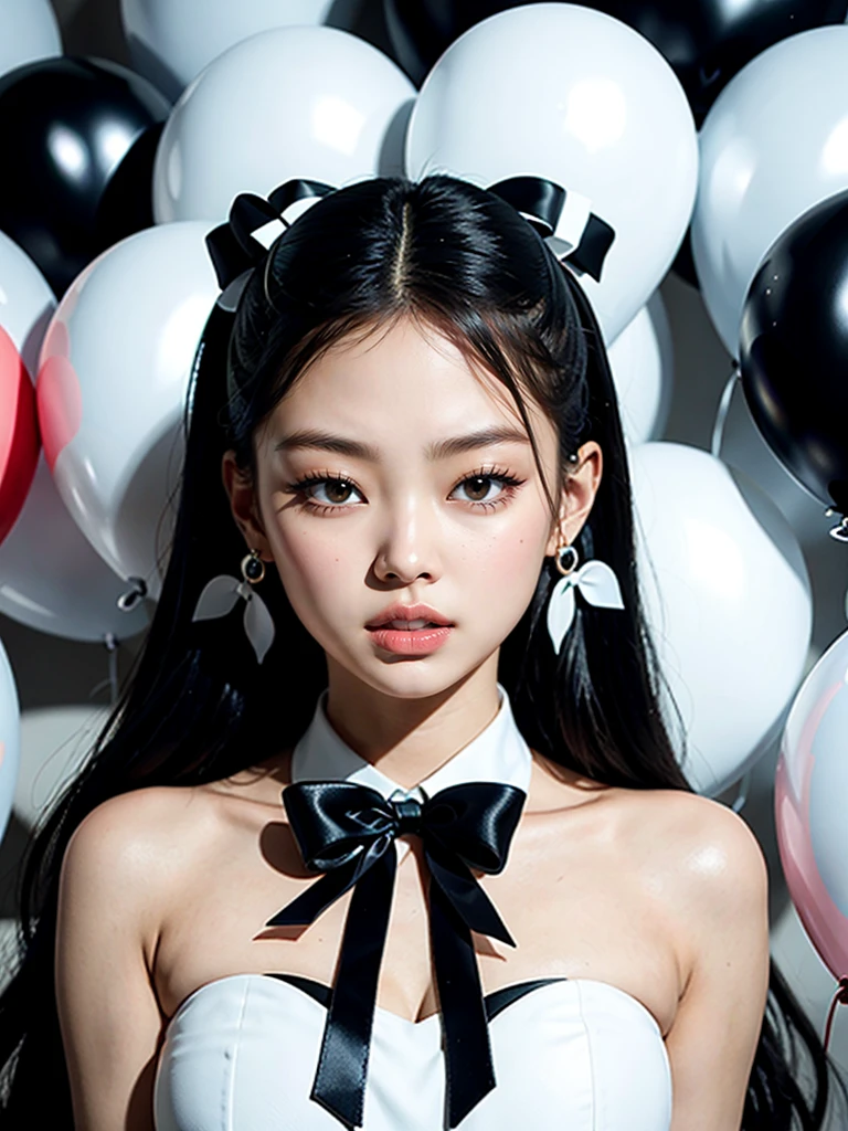 mujer con el pelo largo y un collar de perlas posando para una foto, Blackpink Jennie, Retrato de Jossi de Blackpink, Jossi de Blackpink, peinado de coletas, Lalisa Manobal, Lalisa Manoban de Blackpink, E - Chica, e-chica, con coletas negras, Dos coletas peinado, Sha Xi, mu pan