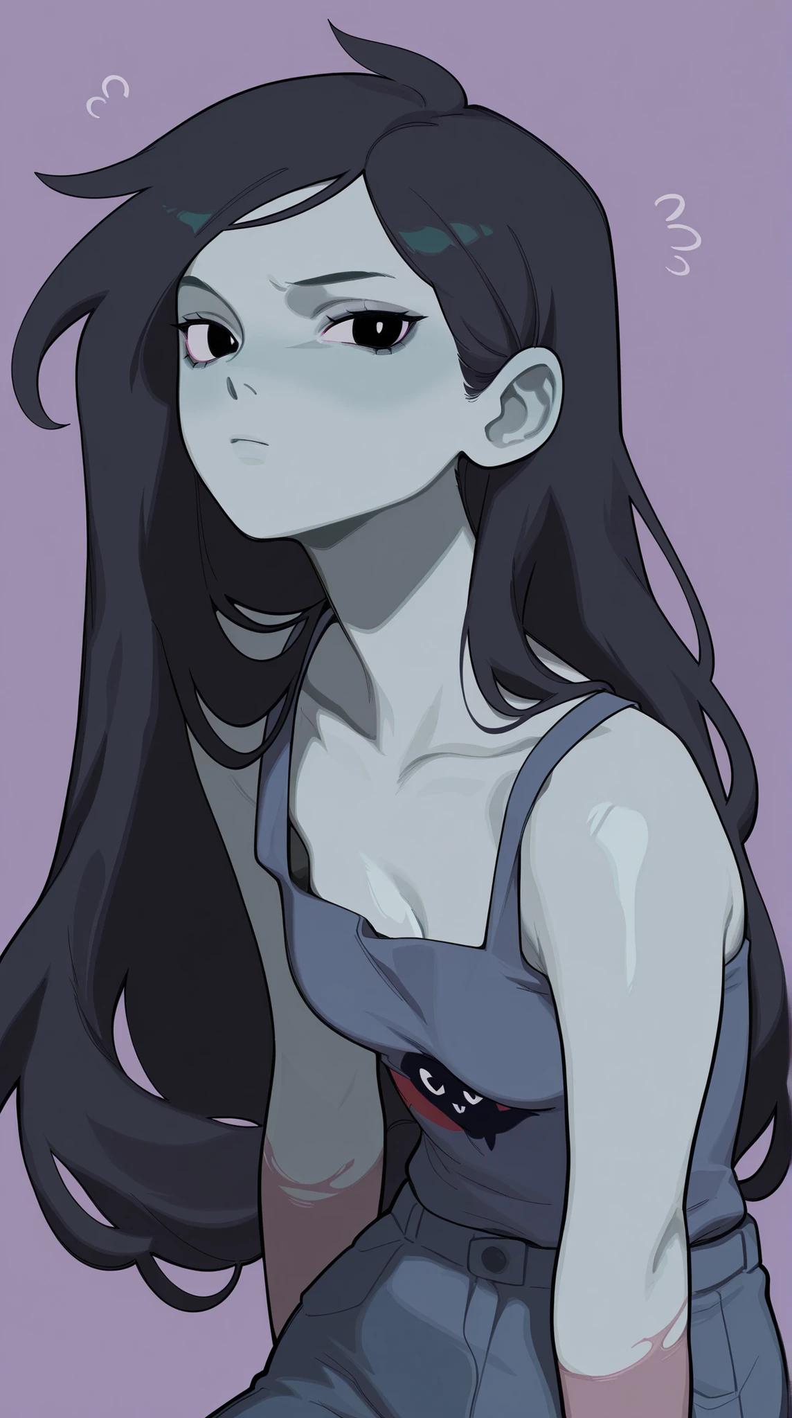 masterpiece, best quality, amazing quality, very aesthetic, newest, solo, 1girl,marceline \(adventure time\),