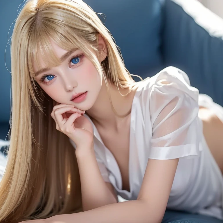 (8K, RAW Photos, of the highest quality, Masterpieces: 1.2), (Realistic, Photorealistic: 1.37), Highest Quality, Ultra High Resolution, Focused eyes, light leaks, Dynamic lighting, Slim and smooth skin, (face close-up:1.1), (Soft Saturation: 1.6), (Fair skin: 1.2), (Glossy skin: 1.1), (Oiled skin:1.2), 18 years old, rainy Night, Indoor, Strong neon light , hard rain,
BREAK, shiny white blonde, Well-formed, (Hair fluttering in the wind:0.9), (Close-up shot of face only:1.2), Physically Based Rendering, From multiple angles, (Cute:1.2), Beautiful hair blowing in the wind, all-fours, Chest is sheer, Well equipped, Sheer, Transparent, Glittering Gemstones, Beautiful body shape, It features a simple, BREAK, Hair volume decreases towards the ends of the hair, Beautiful skin without blemish, (thin transparent white leotard costume:1.2), Sparkly lips, The air is clear, shiny white blonde hair, Light is coming in from various directions, Hair is through strong light, (Erotic:1.3), (Bare chest:1.2), (Small breasts:1.2), Under the breasts, narrow waist, narrow shoulders, gazing at viewer, Big smile, old downtown, Bathing, short hair, damaged,  (lie down on her back:1.2),bathing, (full body:1.2), from behind below, front view, spread her legs slightly apart,