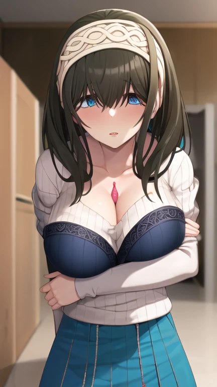 masterpiece, Highest quality, Disorganized, Perfect Anatomy, Kaede Joanne Nouvel, Long Hair, smiling , (((nsfw))) , ((())),1girl, sensual body, Her cheeks flushed, vaginretions , garter belt , open vagina , opina , open legcum in facial))) , (((cin bust))), (((bukkake, xray, x, gangbang, fellatio, oral sex