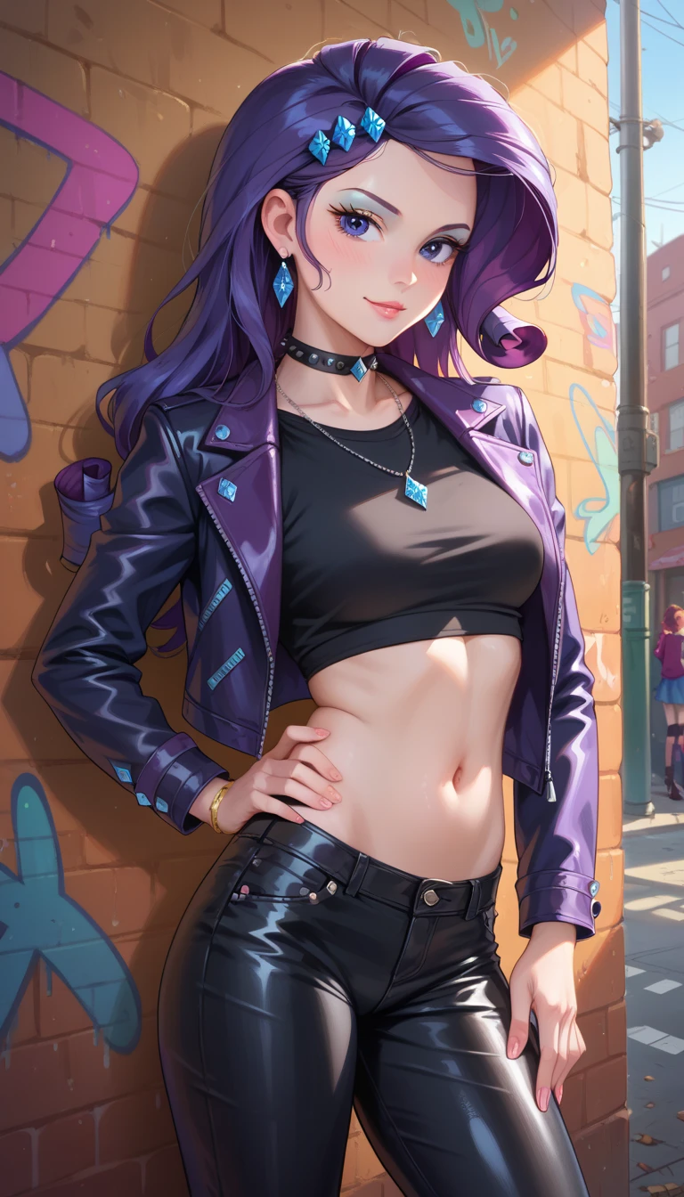 masterpiece, best quality, highres, 1girl, split-color hair, hair over one eye, red hair, multicolored hair, long hair, yellow eyes, two-tone hair, hair rings, headphones, white hair, bangs, very long hair, medium breasts, long sleeeves, open jacket, blush, off-the-shoulder , , crossed legs, , on the stage, smile, reaching out, holding microphone,