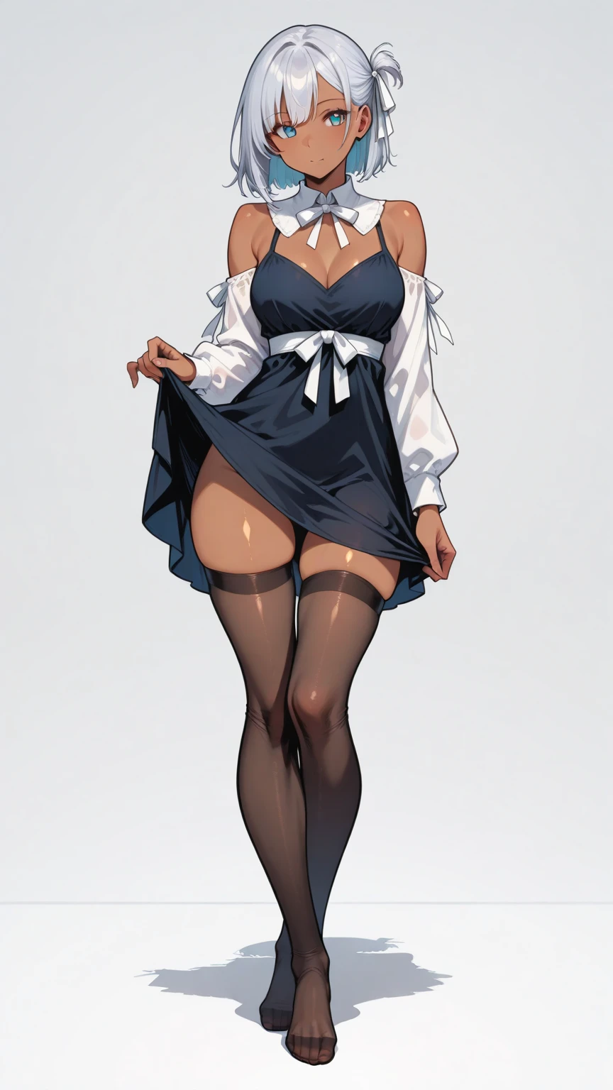 Noir (nod) bunny black big breasts and full body breasts out just wearing black leggings and breasts out chest in view