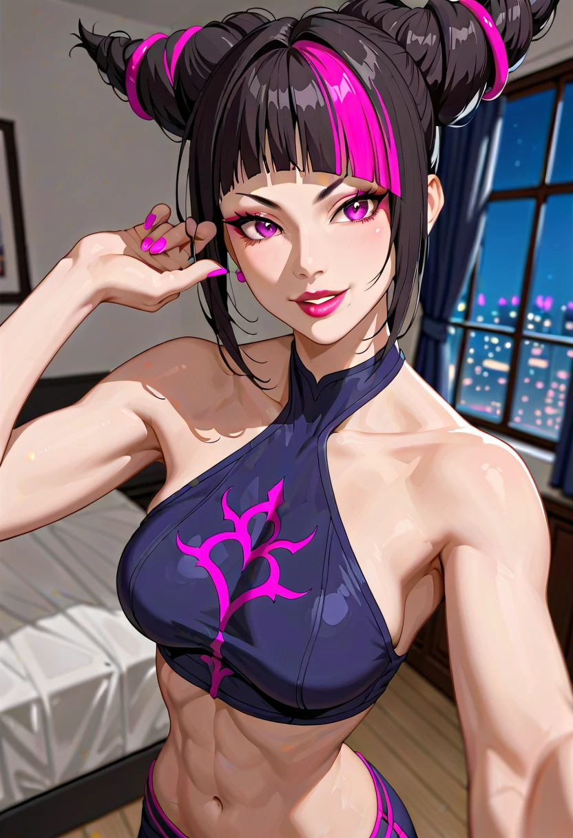 ((1 girl, standing alone ,standing alone, Sarada Uchiha, shorth hair, ((eyes black, cups, breasts small)), Uchiha Sarada)), ((standing alone, 1womanl, pink lipstick, extremely detaild, soft ambient lighting, 4K, perfects eyes, a perfect face, perfect lighting, a 1 girl)) , ((pink lipstick, extremely detaild, soft ambient lighting, 4K, perfects eyes, a perfect face, perfect lighting, a 1 girl)) , (rosto lindo extremely detaild), ((volleyball uniform, volleyball player, Women's volleyball, volleyball shorts, volleyball regatta, quadra de volei, olympic court, Volleyball stadium)), (((fitness))) 1 girl, standing alone, standing