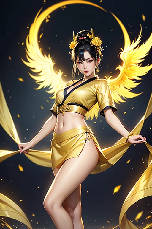 Prompt words
copy
（8k，RAW photos，best qualitiy，杰作：1.2），（逼真，Photorealistic and realistic：1.4），（Very detailed CG unity 8k wallpaper），（1个女孩），dance，dunhuang_dress，dunhuang_style，dunhuang_background，One arm up，One hand forward，Gold ornaments，Ancient Chinese hairstyle，gossamer，Streamers，maquiagem leve，eyeshadows，Eyebrow nevi，（confront），dynamicpose，Background smoke surrounding，Red and green color scheme，Petals flying,specifics，jewelry，ear ring，bangle，sshoulder，complex texture，Full body like，silk stockings，Guqin，lut