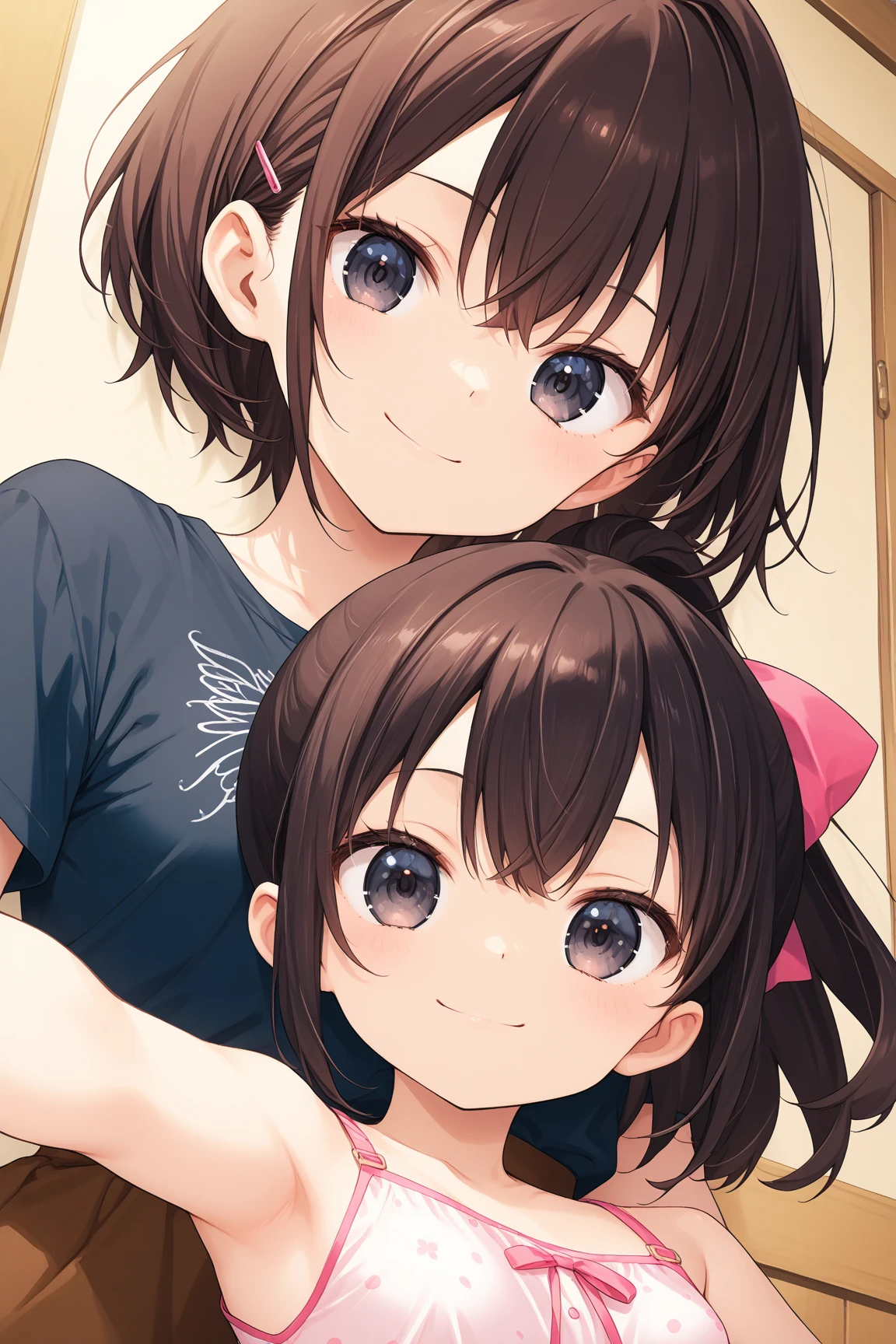 highest quality、High resolution、Detailed Background、(Beautiful face in every detail:1.4)、Anatomically correct、(Detailed facial expressions)、(Detailed eyes:1.2)、Beautiful girl in her 20s、(Highly detailed face:1.4)、cute hair color、Brown Hair、Black Hair、Bobcut、Braided long hair、Wavy Hairstyle、well-groomed eyebrows、cute eye makeup、Cute Lip Makeup、cute gesture、Elegant on board、Calm atmosphere、(Fit on one screen)、
(Three beautiful girls enjoying a girls' night out with big smiles on their faces on Elegant on board:1.5)、
(A group of friendly women gather together to take a photo in front of an elegant boat)、
They are photographed smiling, with their arms around each other and leaning against each other.、
She looks cute in gorgeous dresses and relaxed casual styles.、
They were having a lively conversation and occasionally flashing happy smiles.、
The table is decorated with stylish desserts, fruits, and gorgeous accessories.、
Gather on the deck and chat while watching the sunset.、
Enjoy lively conversation with smiles on your face against the backdrop of a dramatic sunset、
A heartwarming scene of friends deepening their friendship through alcohol、cute