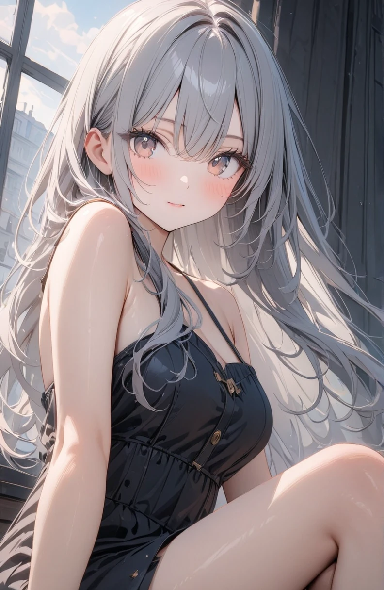 (8K, Highest Quality, Masterpiece:1.3)), Ultra HD, (2 Girls, Duo), (Color Changing Eyes, Super Detailed, Expressive Sparkle, Sparkling Eyes), Very Detailed Eyes, Very Detailed Face, Random Hair, (Silver Grey Color), Exposed, Side by Side, On All Fours, (Cute Panties:1.3), (Blushing:1.3), Breathing, White Skin, Seduction, Cleavage, Wet Panties, Sandy Beach, Angle from Below, Sunset, Sweat on Thighs