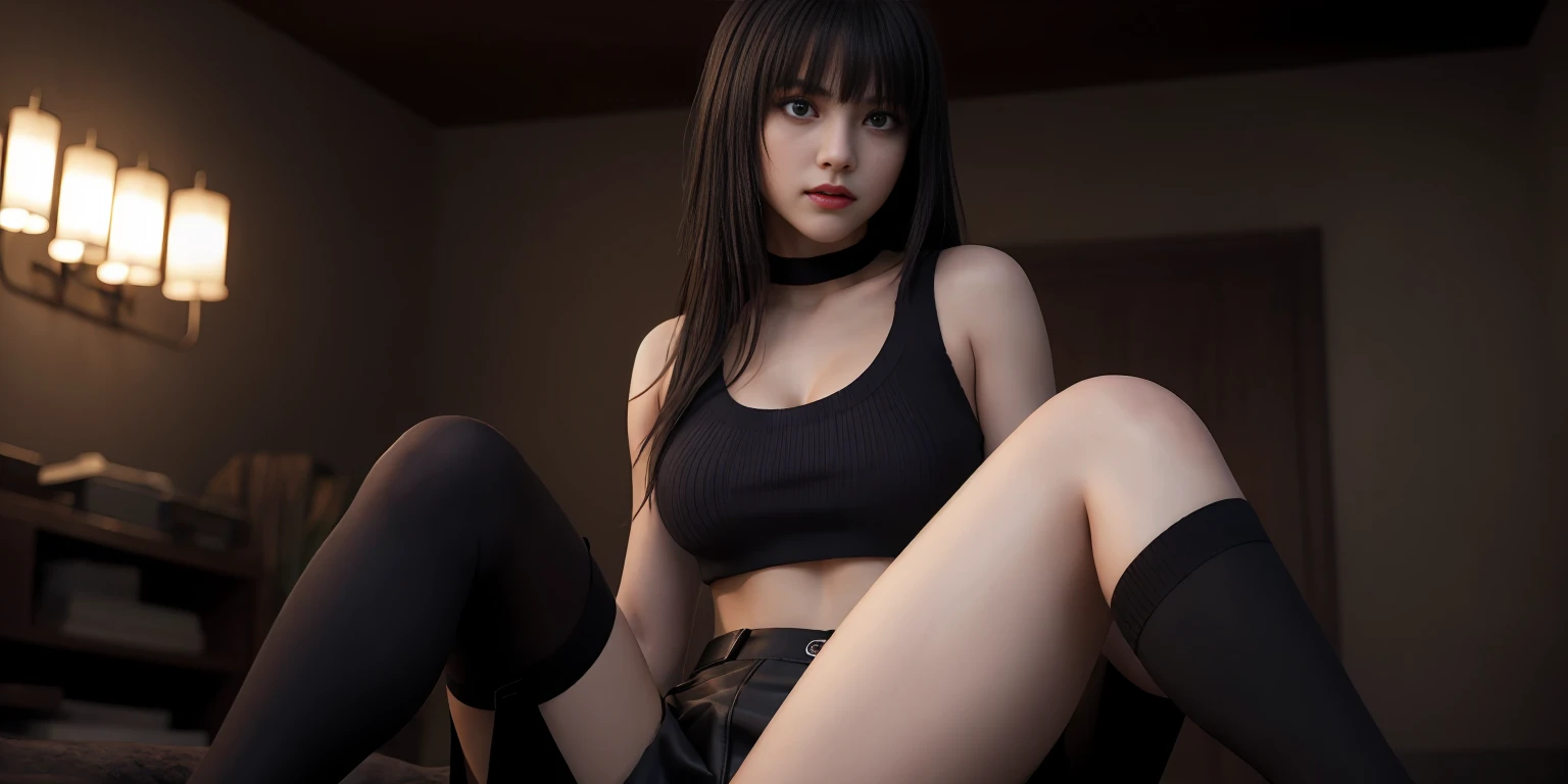 (highest quality, masterpiece: 1.1), (Realistic: 1.3),wallpaper, break (((ff7,Tifa_Lockhart,alone))),(Acrobatic pose:1.2),(there is no dance:1.3),(Spread your legs:1.3),Highly detailed face, Fine grain, Red eyes, break (((ff7,Tifa_Lockhart))),(Black brown hair, Big Breasts: 1.1), break ,(Location: On Stage, there is no dance ,Strip Bar Background),(crowd:1.3),(Strip club dancer, Lighting, neon, Erotic background, there is no),(She's a dancer:1.2),{Wear a see-through dress:1.3, Gorgeous and sheer},(No bra),(No pants),(Small beautiful hard nipples),Around 18 years old, cute, Erotic eyes:1.3, Sexy mouth, Sexy face:1.3, Excited:1.2,{Open your mouth:1.1}, Body sweating:1.3, Sweat:1.3, Nogizaka Idol , Lewd stares from men,(Camel'With toe), (At S.F.W.:1.5)