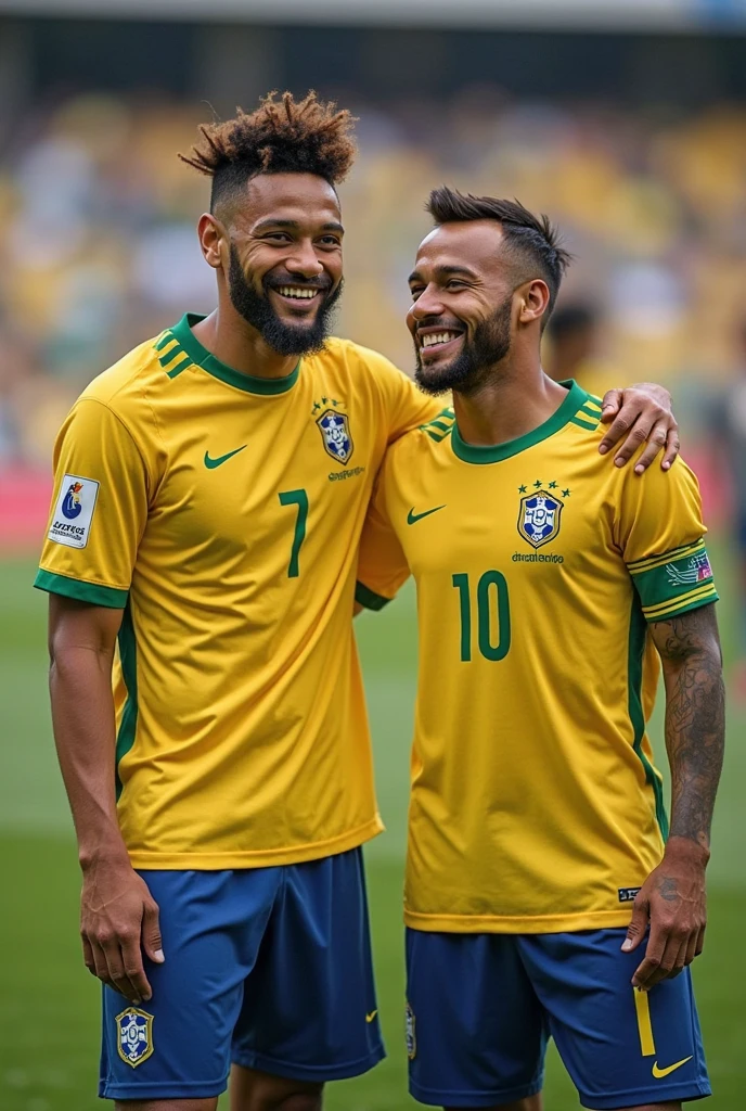 Make Bolsonaro kiss Neymar but Neymar will have a pompadour and a Vasco shirt