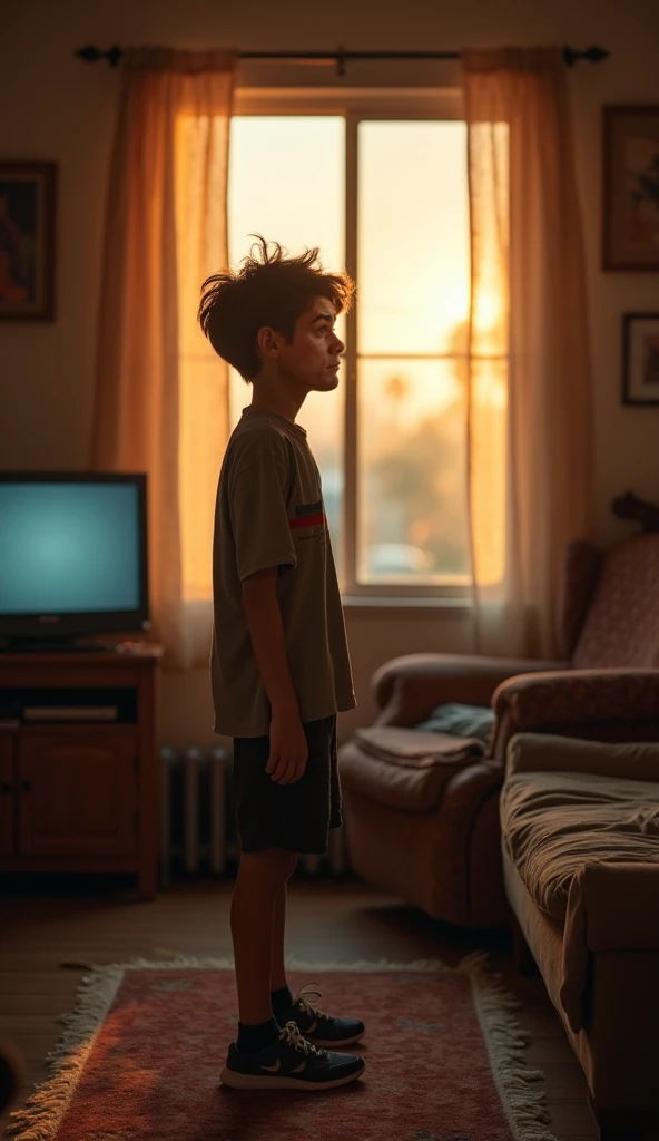 A teenager surprised because he was given a house