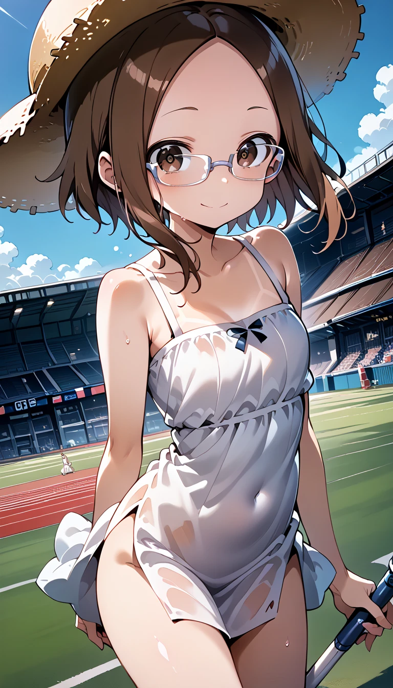 {{{{{16k,Ultra High-resolution realistic photograph of neat virgin first-year junior high school girl's in School-designated gym uniform with junior high ribbon as pretty as a actress in Grass schoolyard, She's in the first year of middle school, but she's too well developed, her cleavage tits are too beautiful, Her bra is showing through under her gym clothes, Her tits are shaking so much in PE that it's embarrassing}}}}},{{Extremely detailed}},{{{{{dye her cheeks flush and integrated her head pure small, thick lips, Enchanting thick gross idol's Lips}}}}},{{{{{the bang ponytail hair}}}}},{{{{{She get more attractive and smoother her body, her expression and appearance are transformed into that of a pure, Her white tits are so fluffy, and are depicted in great detail, but her sex appeal from her cleavage fills the schoolyard, her bodyline and tits and hips are getting cuter and cuter, She has been reborn as a pretty one-in-a-thousand-year girl with a sparkling aura of cuteness}}}}}