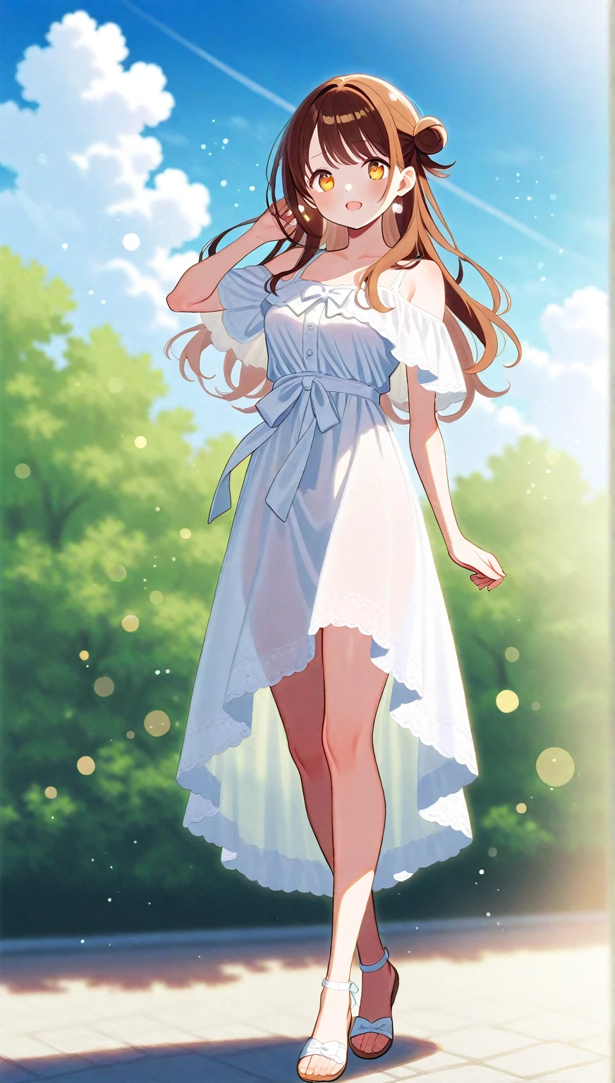 alone, haplooses, Joyful, Super detailed, Realistic, Vibrant colors, snowfield, snow, (Lonely cold (Winter Night) background), loose, bed, curtain, falling snowflakes, Cute selfish one girl villain princess, Wicked Smile, average, Are standing, walking, ((Flat Chest)), skinny, Very slim legs, anorexia, ((young)), (Floral pajama set), Pajama pants, ribbon, Shopping Handbags, school bag, wallet, Brown Hair, Fine Jewelry, Expensive necklace, pearl, pendant, bracelet, Earrings, ((tiara)), (Shining magical blue eyes), (Looking down at the viewer), hair ribbon, Hair Flowers, (From below), (Depth of written boundary), Cinema Lighting, close, masterpiece, (Anatomically correct)