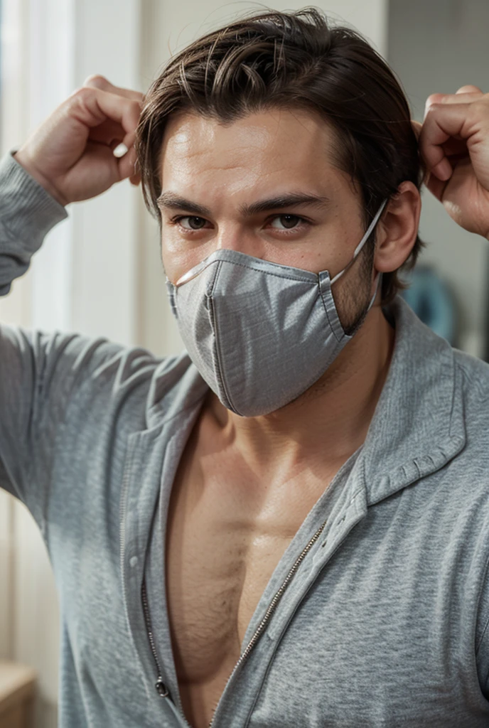 sexy boy, Wear a mask covering his mouth., He wore a transparent white robe covering his body., Wear medical gloves on your hand., In the middle of a crowded ICU room, Hospital items on the background, It's crowded., He wore very small transparent panties that covered half of his big dick., print dick, Sweat dripping all over., Sweat covered the entire body., ภาพถ่ายfull body, Wear very small underwear., Proudly showing off his sweaty hairy armpits to the audience in the music area., Naked, wearing tiny white panties., 17 year old boy, very young boy, Soft, cinematic lighting illuminates a handsome Korean male supermodel in stunning detail and ultra-realism., My hair is very frizzy., clear honey colored eyes, A perfect smile is charming., Spectacular, hot man, very handsome, Showing off his sweaty body., Has a lot of muscle and a six-pack., ผอมthin, compact, full body, 8ก, photography, Masterpiece, detailed face, Detailed eyes, sexy, Beautiful stomach, beautiful legs, and a large, detailed bulge., expression of ecstasy, excited, thin, Detailed eyes and lips, Have a six-pack and a fit body.. Image quality is of the highest standard., With detailed features and realistic appearance. The colors are bright and vibrant., Enhances overall beauty. The light is soft and natural., Shining a soft glow on the boy, Don&#39;t combine the body.