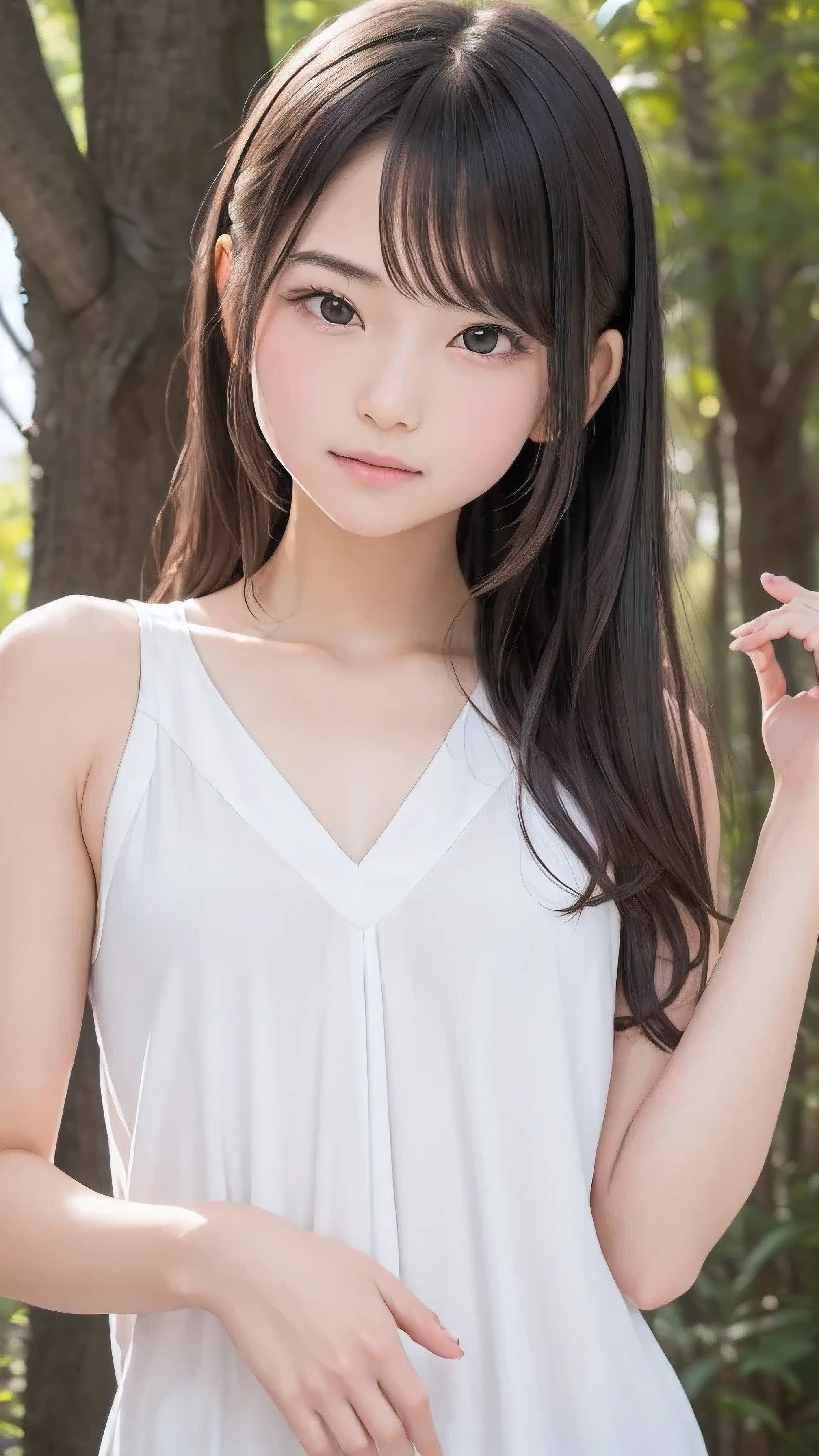 ((one girl:1.8)), ((Solo:1.8)),(18years old:1.4),((Very Young Face:1)),((japan Person famous idol:1)),(cute face),(safe:1.1),(best quality:1.1),masterpiece,highres,solo,(portrait:1.4),looking at viewer,(masterpiece:0.9),(best_quality:1),ultra high res,8K,ultra-detailed,photography,8K,HDR,highres,(upper body),(perfect anatomy:1.4),(Beauty of form:1.4),(Golden ratio:1),(white_background),(Enhances the beauty of skin texture:1.1),((Extremely precise and accurate anatomy:1)),(Kind eyes:0.5),(a gentle expression:0.5),(a gentle smile:0.5),(a relaxing expression:0.5),Graceful pose,(Beauty of form:1.4) Golden ratio,big eye,(nature's providence:1.4),