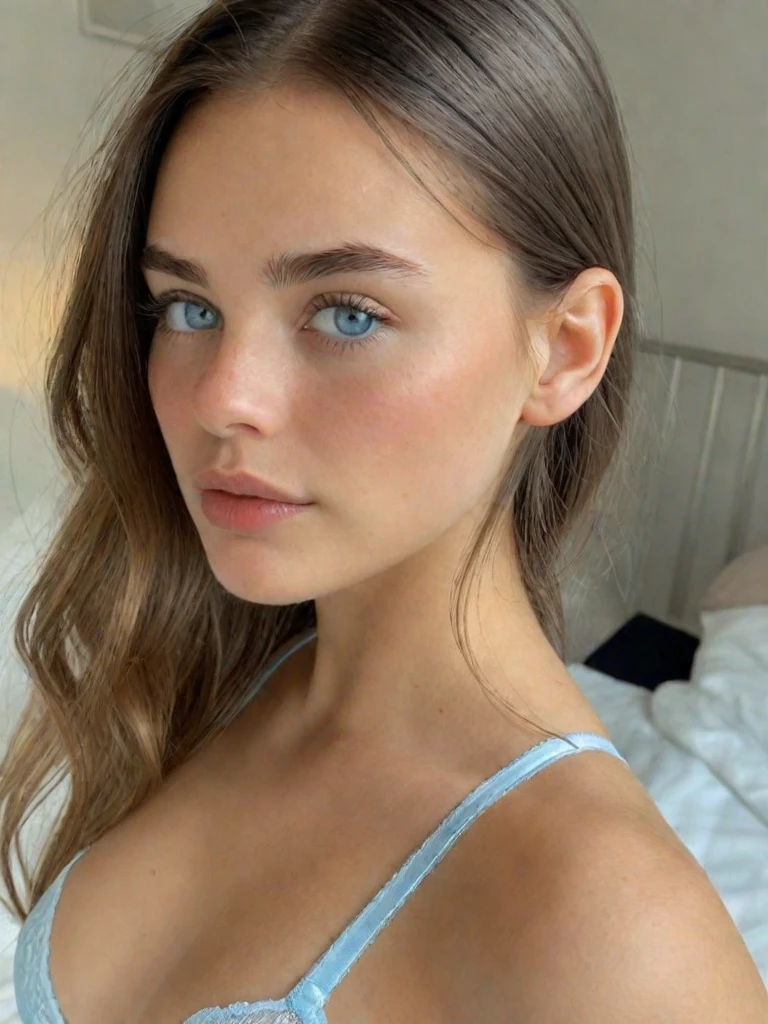 a selfie of a pretty young woman, taken with iphone camera