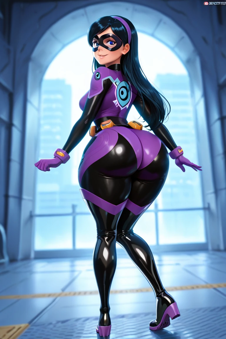 (solo:1.1),(masterpiece), (best quality:1.3),, highly detailed, intricate, professional art, digital art, absurdres, confidant, Blackfire, futanari Blackfire wearing an armored-leotard with armored-pants and armored-thigh-boots posing confidently in night-club,(armored-thigh-boots), (armored sleeves), 1girl,(sadistic smirk) , solo,(slender build),(broad shoulders), (long sleeves), black hair, (purple eyes colour), (dark tanned skin:1.4), abs, wide hips, (aroused:1.2), (futanari:1.1), (makeup 1:1), (black lipstick:1.3), large penis, (huge crotch bulge:1.3), (Long crotch bulge:1.3), huge testicles, frontal view, universal lighting, small head,(Bubble Butt)