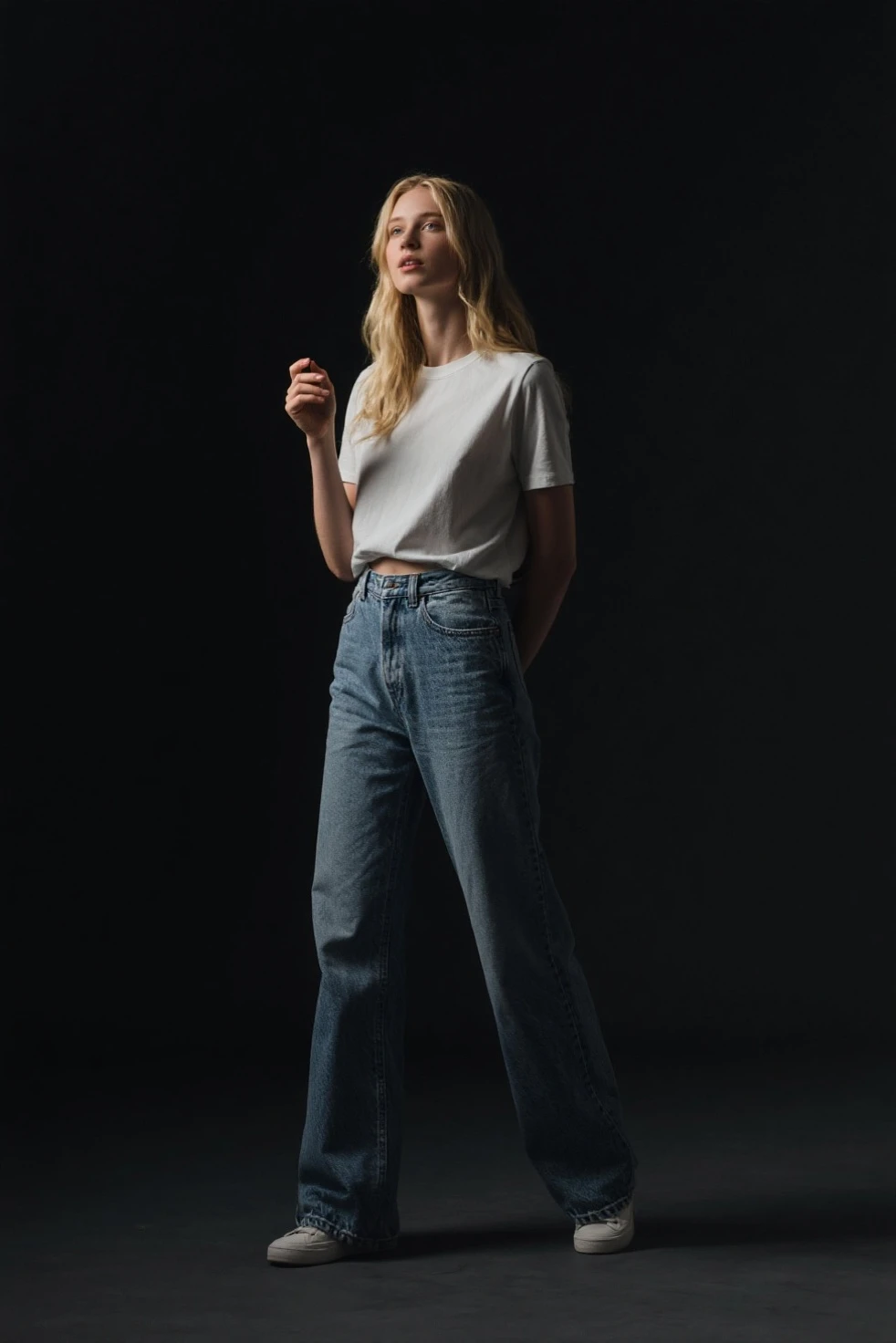 her name is Amelie, high quality, 1girl, ((20-year-old fit Caucasian woman)), ((20 years old)), ((SLIM)), ((short blonde hair)), pose: standing, wearing Contemporary Generation-Z modern wear pastel colored, BACKGROUND: On the ?????, with its dazzling lights, bustling casinos, and extravagant hotels.