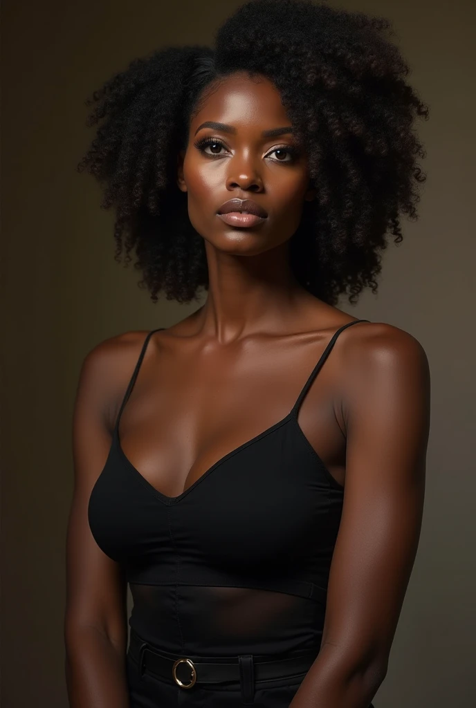 Black woman with torn dress and breasts exposed naked and dirty Private parts exposed