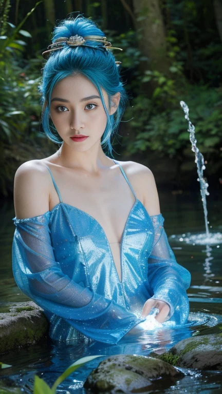 (one beautiful italian girl:1.6),Charming Russian model Nata Lee, light blonde hair, Beautiful full body image of a slightly person、Bodysuits(Detailed blue bodysuit with beautiful fractal or marble design:1.5)Incredible and spectacular scenes, ((High quality)), ((Detailed)), ((Fantasy)), Blue Plasma Brain, Green Plasma Body, Vulgarity, beutiful breast, obscenity, (Lewd smile:1.2), coarse, Obscene, mean, (raunchy:1.2), (Immoral:1.2), Lachish, (small breasts with beautiful raised pink areolas,,,,,:1.5), (Cameltoe), (Expression of ecstasy:1.2), Photorealistic, Official art, Unity 8K Wall , 8K Portrait, Best Quality, Very high resolution, (Incredibly beautiful nature background:1.6), (18 years old:1.5), (Sexy and glamorous:1.1), (A coquettish expression:1.6), (seductively smiling:1.6), (Full body), (erotic posing:1.6), (Model Posing:1.6), Beautiful seductive Face, Portrait, (Thick eyebrows:1.4), (Big scarlet eyes:1.2), Beautiful eyes with fine symmetry, (Ultra detailed eyes:1.4), (High resolution blue eyes:1.1), Intimate Face, (ultra detailed skin texture:1.4), White skin, pale skin, Perfect Anatomy, Thin, (Beautiful toned body:1.5), Hair Bow, (Moist skin:1.2), full of sweat, No makeup, (dark circles:1.1), Good anatomy, Focus Face, good-looking, (Emilia Clark:0.6) (Emma watson:0.3),(Jennifer Connelly:0.4), ( Face:1.5), Elegant Face, Nice, Dolce, (Around her neck is an elaborately crafted necklace....), (Bioluminescence with brilliant brilliance:1.4), (Luminous magic circle:1.5), Ruins of an ancient castle, Shining majestic cloud masses and sky, lightning bolt, Epic Realistic, (Greg Rutkowski:0.8), (teal and orange:0.4), (Art Station:1.5), Cinematic, (nffsw:1.5), Hyper Detailed, Dramatic light, (Intricate details:1.1), Beautiful light blonde hair, (Wearing a gauntlet with a dense and very beautiful design decorated with jewels:1.1).