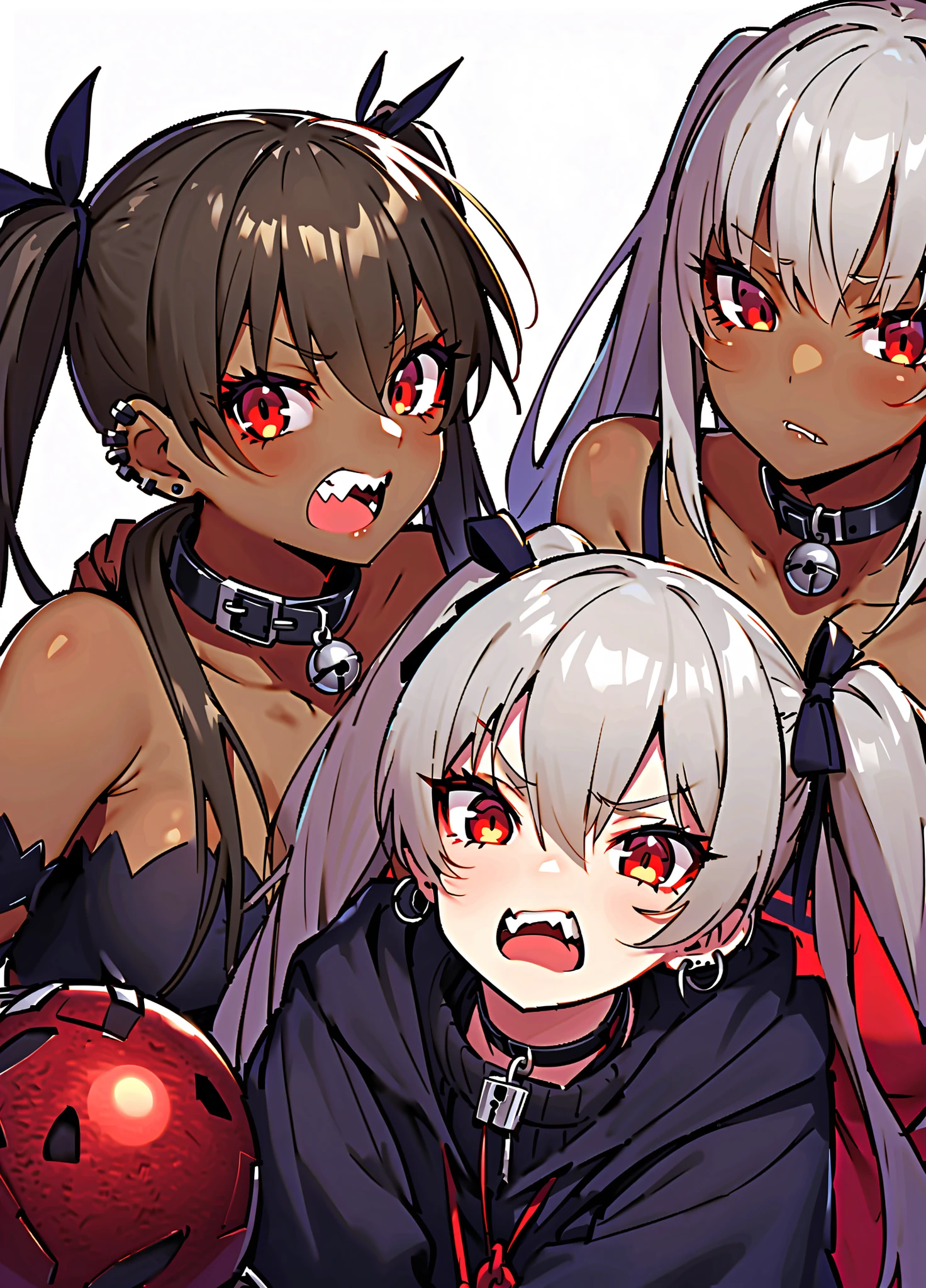 Hentai, 2 girls,A girl with her face peeled off and a succubus with her face peeled off, A naked succubus who takes over a girl's face and rips it off, woman,Big Breasts,Purple Hair,Bobcut, 32k,Super detailed,Ultra-detailed,NSFW