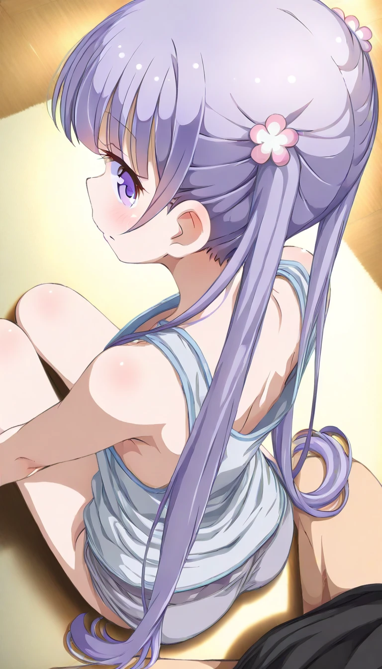 Anime Femboy, Fine skin, cute, (masterpiece, highest quality, 8K ultra-high resolution:1.4), beautiful detailed eyes, ultra-detailed, drsizukachan1,
Standing, front view,
kagami hiiragi, Twin tails, purple hair,
(Completely naked), pussy line, ((no constriction, Dim body)),
((Femboy)), oto ko no ko, a feminine boy,