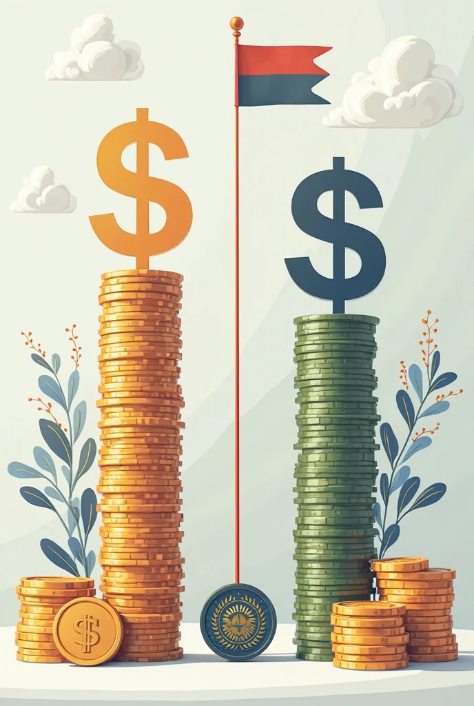A split-screen illustration showing two scenarios: 'Crypto with market value' and 'Crypto without market value'. Use simple charts and equations to demonstrate the tax calculations. Include cartoon characters looking confused and then enlightened. Use a pastel color palette.