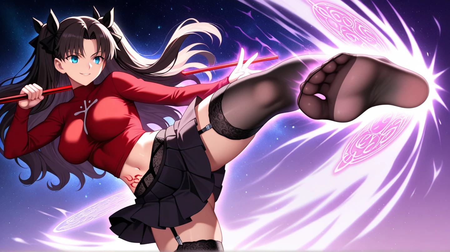 Shalltear, Olhando para o Viewer close up de Shalltear de terno corporal dando um chute, dynamic pose perspective, dynamic perspective pose, dynamic pose realistic, Postura do MMA Southpaw, dynamic pose and perspective, dynamic extreme foreshortening, Dynamic Action Pose, Pose de lutador, Pose de luta, Pose de corrida, action perspective concept, Pose de luta, full body action concept art, dynamic active running pose