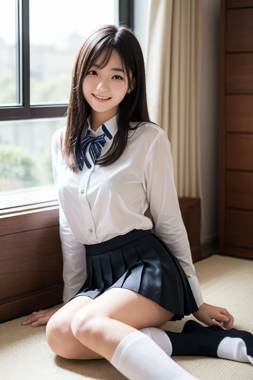 Cute Girls、high school girl、Idol、mini skirt、stockings、sit