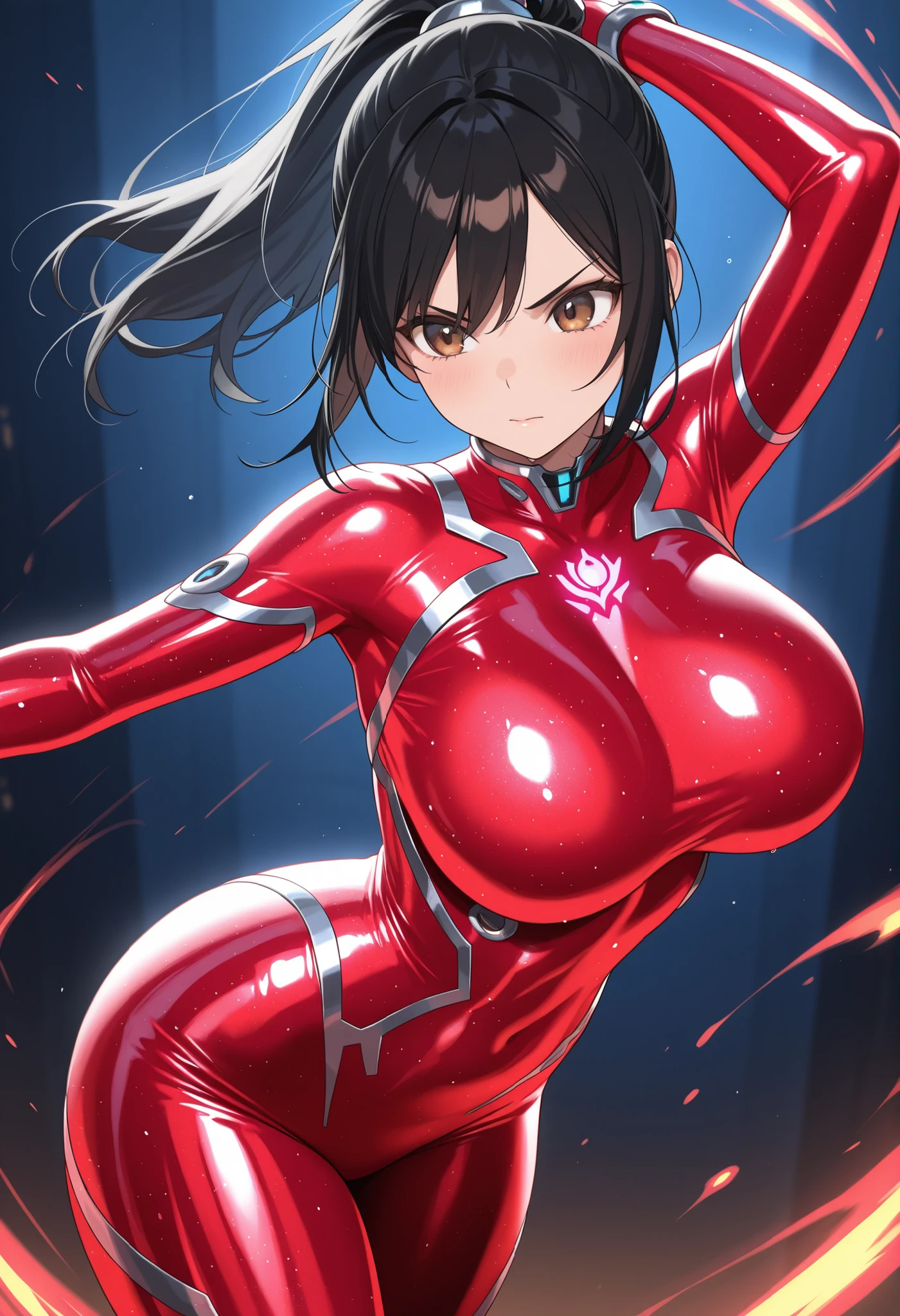 person's、ONIZAKI_kirara > Big Breasts、Taimanin Suit、(masterpiece、high quality、最high quality、High resolution、Absurd:1.2)
