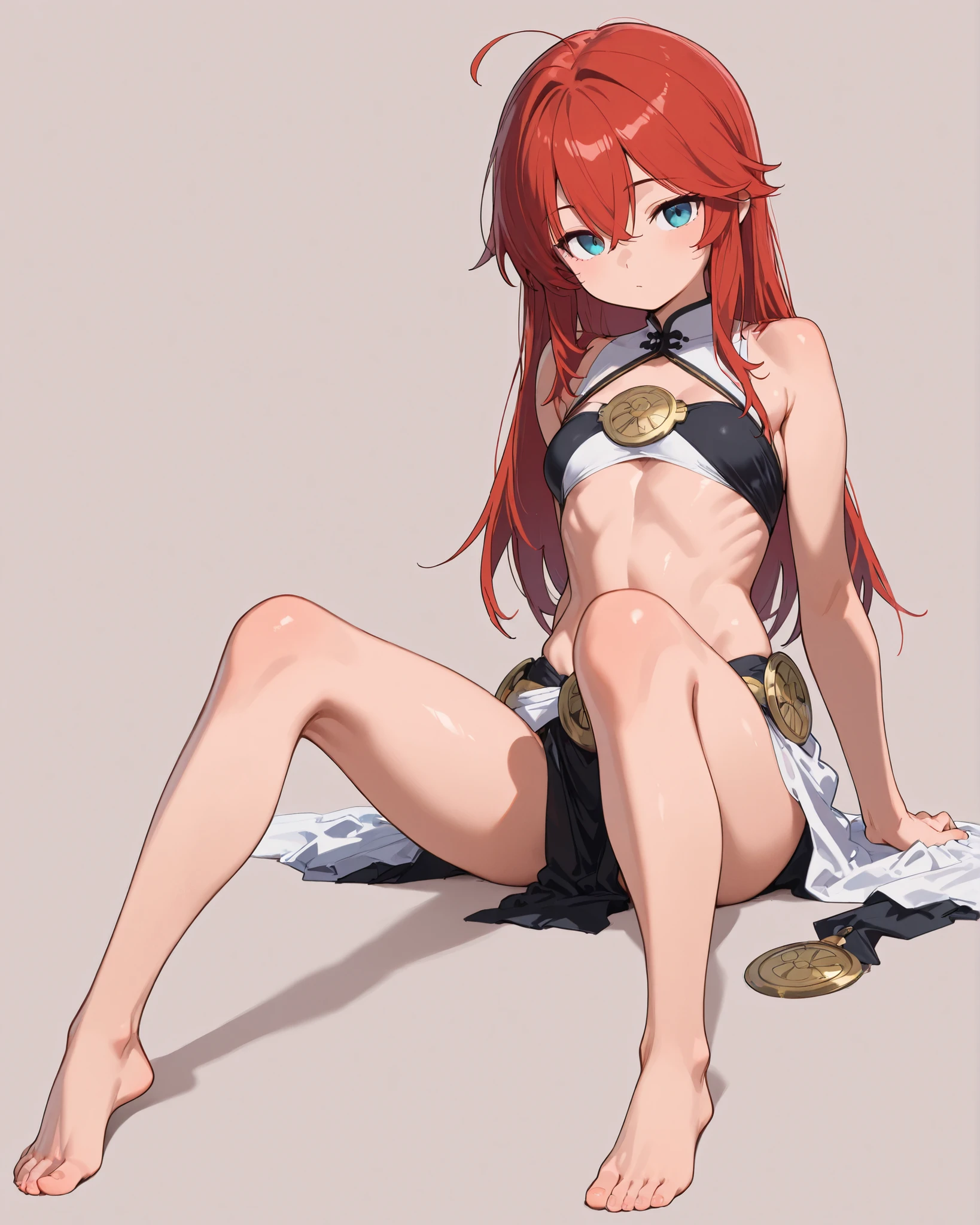 You will be boring, Red hair, hair between the eyes, pulling panties, undressing, session,, Masterpiece, Best Quality, Very detailed