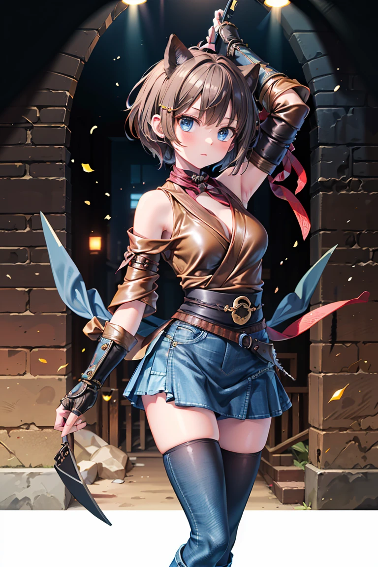 masterpiece, best quality,1girl,young girl,brown eyes,short hair,evil smile,shiny skin,(nice leg line:1.3),thin waist,huge breasts,
BREAK
sorcerer, undead, ruins, magic, spellcasting, battle, epic, dark, mystical, ominous
BREAK
around crowd:1.1,depth of field,looking at viewer,from front,full body
