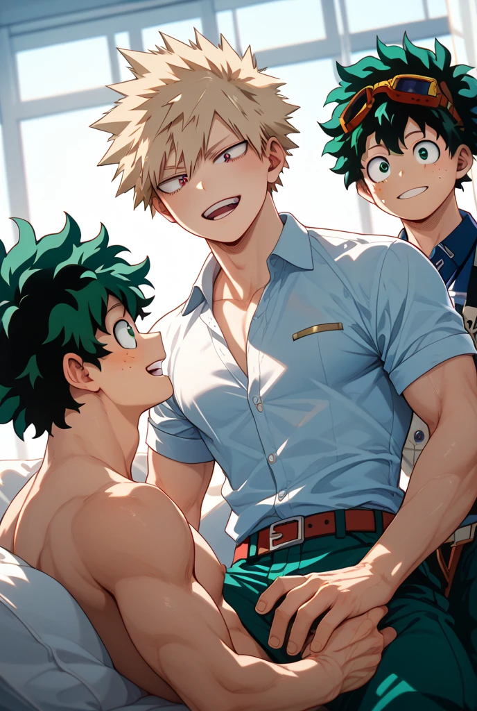 green haired man Izuku Midoriya Black-haired man Shota cute Gay nude Two people have sex penis semen stickiness In the classroom after school(dorsal position) Anal Sex Being raped Pleasure Close your eyes and cry Excessive sweating Intense ejaculation Clear ergonomics Being creampied Blushing orgasm