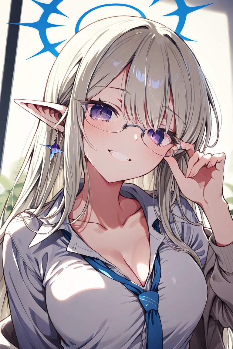 (masterpiece, best quality,1.3),extremely detailed,1girl,(frieren),pointy ears,elf,round face,green eyes,navel,small breasts,sweat,white hair,twintails,parted bangs,smile,solo,(reading magic book),white tank top,frayed denim shorts,sleeveless,barefoot,spread legs,glasses,library,looking book,blush,best quality,amazing quality,very aesthetic,absurdres,