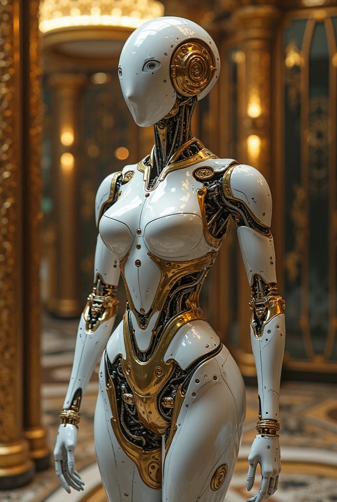 analog style, expert photo of intricately detailed female robot from the renaissance period, naked, listening to music on professional headphones, soft cinematic lighting, (mecha face), rendered eyes, extremely detailed face and eyes, all mechanical parts, award winning artist <lora:epiNoiseoffset_v1:1>, glowing pussy and nipples