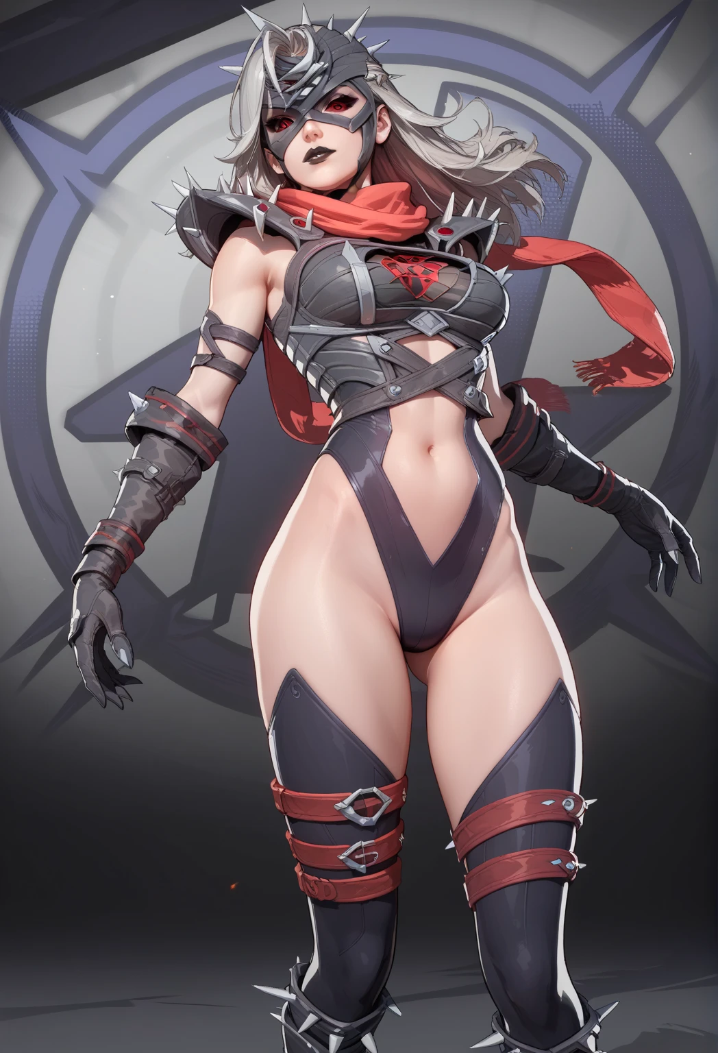 Meisterwerk), high resolution, (Extrem detailliert), fotorealistisch, 女の子1人, (((sehr langes, lockiges, kirschrotes Haar, seductive bright red eyes, largeeyes,  Augen, niedliches Gesicht, kleines Gesicht, Scharfes Gesicht, gorgeous eyes, Blutjung, big legs, dicke Beine:1.7, wahnsinnig schmale Taille:1.3, medium boobs:1.3, flush, (Extrem sexy, sexy, sexy, sexy, sexy, sexy)))), ((Glatte Haut, Weiche Haut, Pralle Haut, Tight Red Knight's Armor, leotard, bare legs, belt, embarrassed pose, hands on ass, covering ass, terrified look on face)