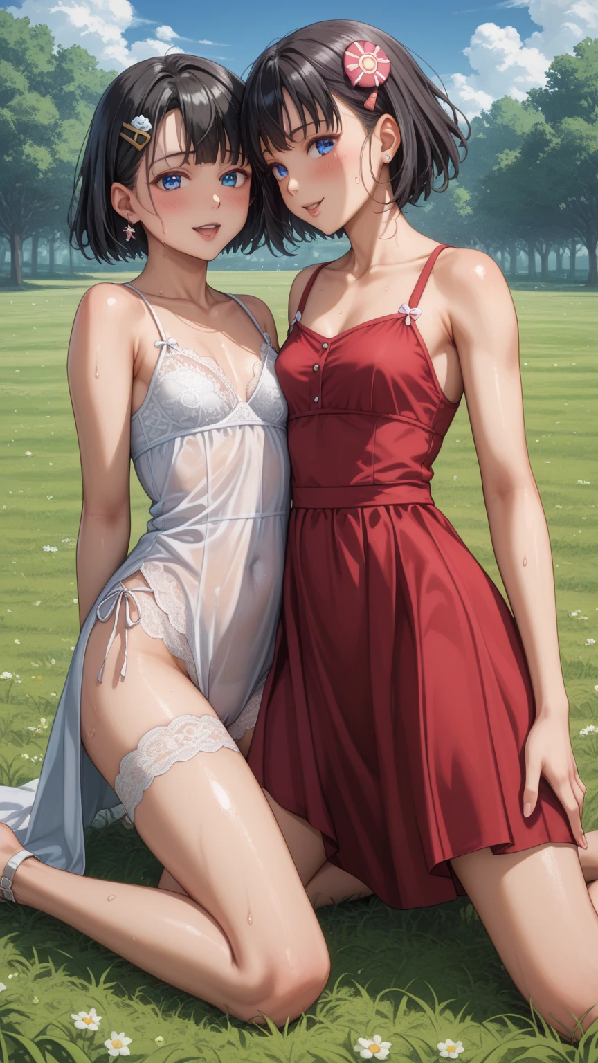 Exquisite, slender, delicate girl of 16 years old with a perfect gentle face of the southern type (with short dark burgundy hair) with freckles (with ruby earring) in the rays of the rising sun, naked with tender bare breasts with pink swollen nipples ((barefoot)) ((in an unbuttoned open burgundy shirt over a naked body and in small burgundy panties)) (on the veranda in the garden) Drinks ((red wine from a glass)) and looks at the flowers, in watercolor style, discreet light shades, Flares, (imitation of film photography), against the sun, a lot of sun glare, light fills the frame, olive and grape groves, strong wind, Brick Road, high image quality, Maximum detail, sunset lighting, Warm evening shades, (warm golden and olive sunset light), big space eyes, olive and grape groves, Brick Road, ((a glass of red wine in a girl's hands)), (coffee)
