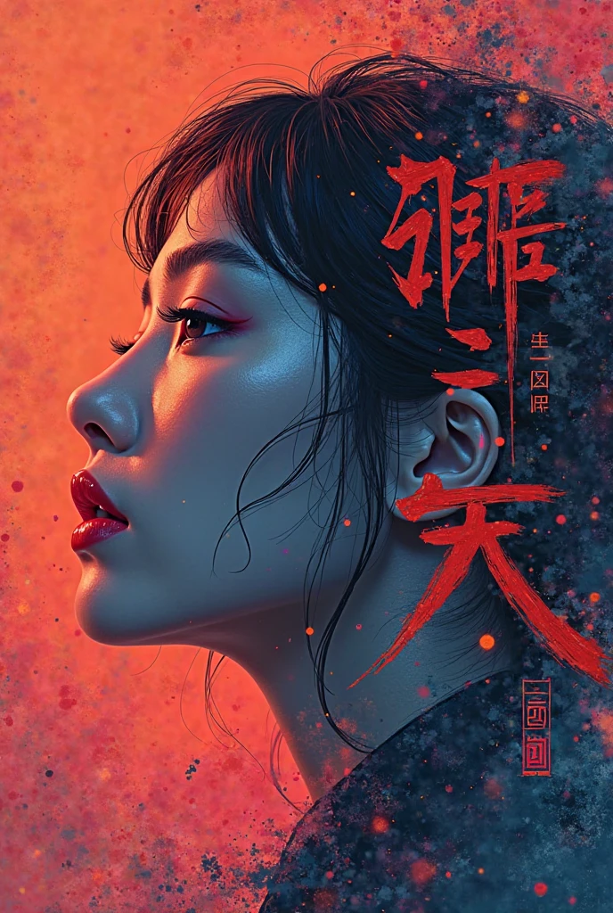 (Korean comic style,Novel cover)The cover shows a mysterious, confident and sexy woman,The background is the company workshop and city street scene at night,Implied secret date。In the distance, two men can be seen confronting each other at the company gate.,The whole picture has a sharp contrast in color,Adds drama and suspense。
The four Chinese characters