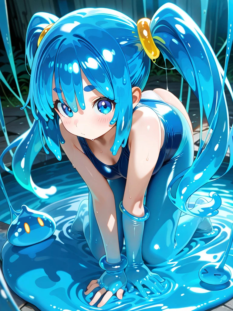 hyper-realistic, photo art, 4k, there is a huge glass tea cup with a handle, the cup is standing on the windowsill with a sea view, side view, the girl inside the cup in a bikini, the water inside, the floating liquid, the girl lies at the bottom of the cup on her back under the water, the girl can be seen through the glass wall of the cup, in the water, mikudayo, the style of the Kantai collection, rimuru, floating in perfume, yumei, hatsune miku, Miku --auto --s2