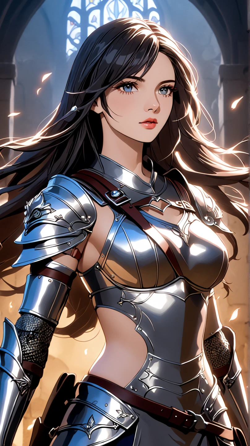最high quality、high quality、best image quality、8K、最High resolution、High resolution、最high quality、masterpiece、RAW photo、whole photo、realistic atmosphere、(detailed face)、(fine hands、thumb１reference４)、(beauty of japan )、very nice face、beautiful face、((beautiful japanese girl))、(japanese woman), ((18 year old beautiful girl))、(glossy black hair)、(long straight hair)、(ponytail)、slim style、shiny skin、fair skin、beautiful skin、whole body、(Depiction from head to toes)、realistic human skin、realistic human body structure、perfect body， perfect face， perfect hands， perfect fingers， perfect lips， perfect eyes，perfect teeth、perfect background round， soft natural light、Interior of a medieval European-style Western-style building、Interior decorated with artwork from the 1690s、 Interior of a 1600s mansion、Classic Bedroom、complex room、Classic interior、((Glass with very high transparency、transparent tempered glass、Glass that allows light to pass through))、((Made of transparent glass(Phoenix Armor))、((Made of transparent glass(phoenix helm))