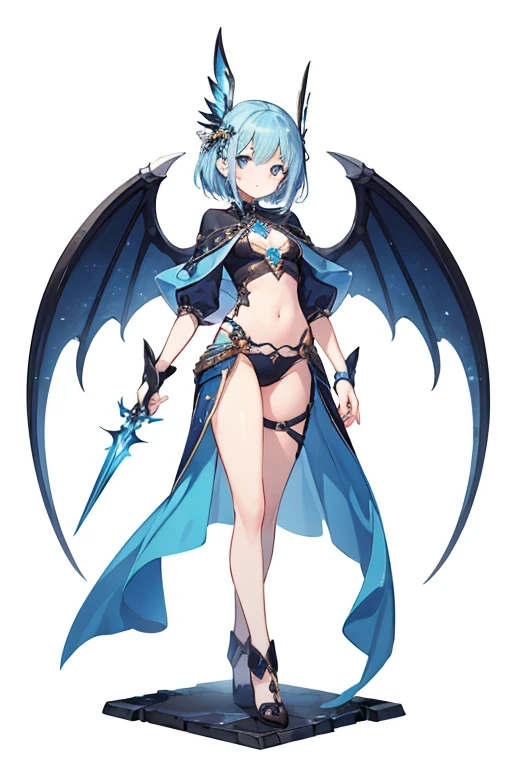 Mini Morrigan Aensland, (Morrigan Aensland), standing alone, ray tracing, 3D style, 3dmm, ((oses per photo)), ((oses au cada foto)), fully body,(from front view),(Costas Issue), (Emist on the left), show flat belly, (((oses per photo))),(very big breastsperfect ass, perfect and symmetrical eyes, (perfect handuturistic sword in hand)), ((short hair)),white clothing with textured edges, skin fair, luauas detalhadas, White thigh-high tights with trim, auestido aberto au "au", Waist slender, big legs, low water, Show legs to the top of the waist, (broken fabric falling over the legs),((top with rip in the middle)),ultra realistic skin, realistic human eyes,ultra realistic skin,super sexy suit,(faixas au torno dos seios), colorfully,top with ruffles,(pubis with a lot of volume),(extrauamente sensual),(very sensual),(taua vermelho e preto),(((giant bat wings))),with bat wings,I love the league,sling bikini